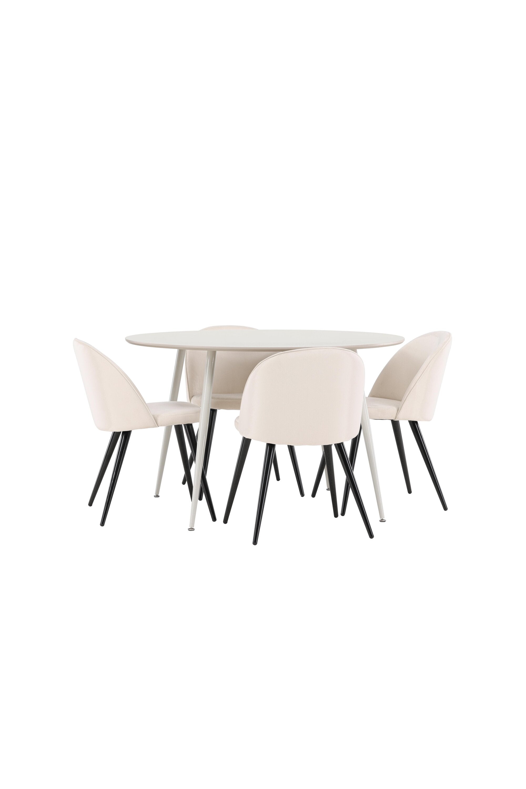 Stilvolles Esstischset mit dem Plaza Esstisch und einem komfortablen Velvetstuhl von Venture Home, ideal für zeitgemäße Essbereiche.