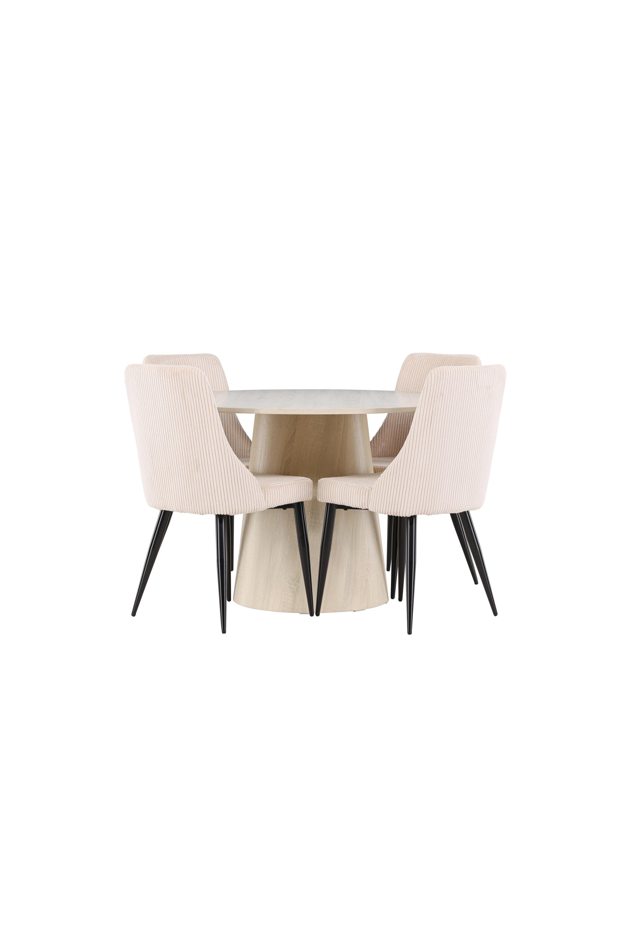 Elegantes Esstischset bestehend aus dem Lanzo Esstisch und Leone Stühlen, ideal für ein modernes und einladendes Esszimmer.