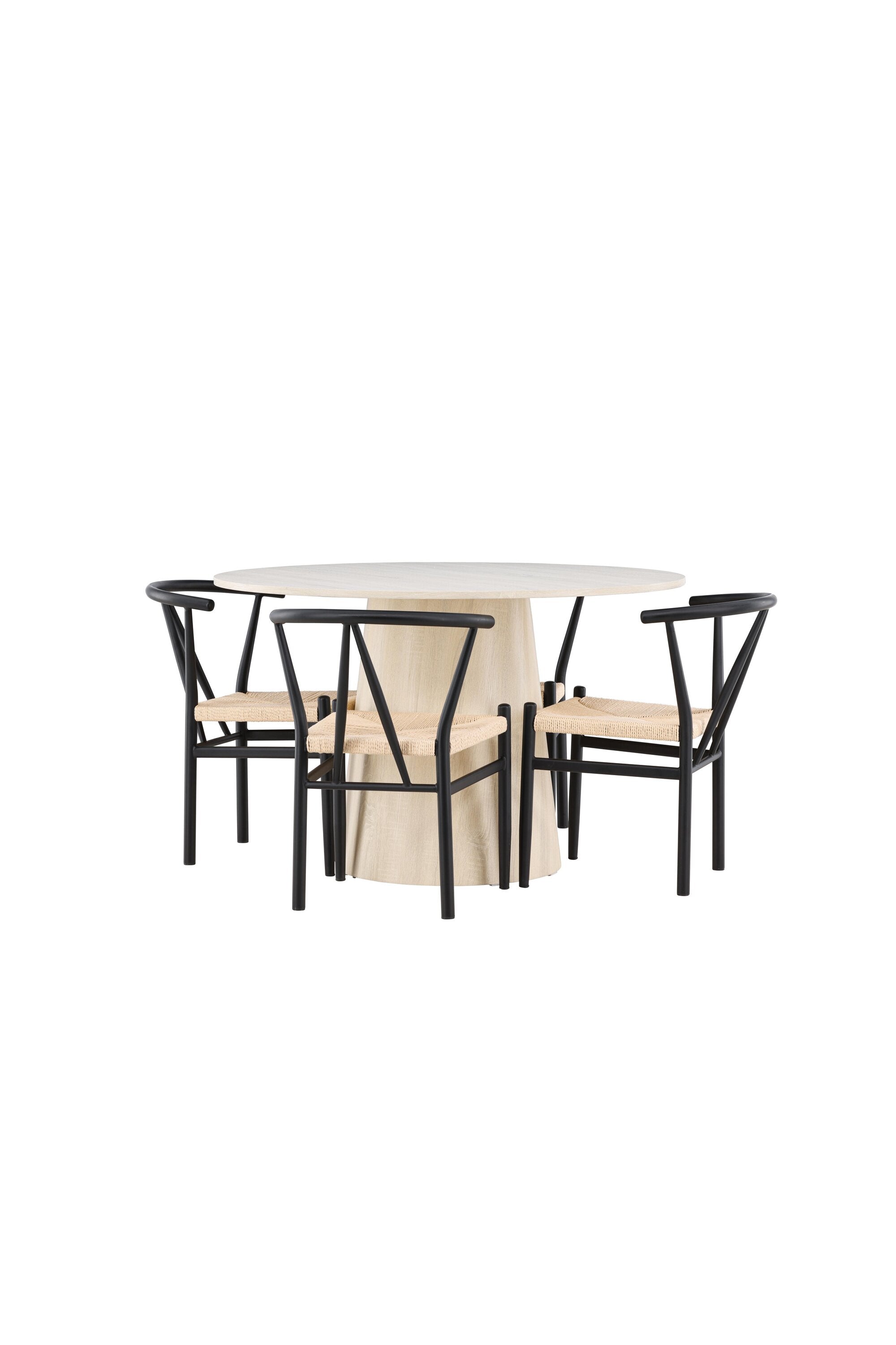 Modernes Esstischset mit dem Lanzo Esstisch und Alfons Esszimmerstuhl, perfekt für gemütliche und stilvolle Esszimmer.