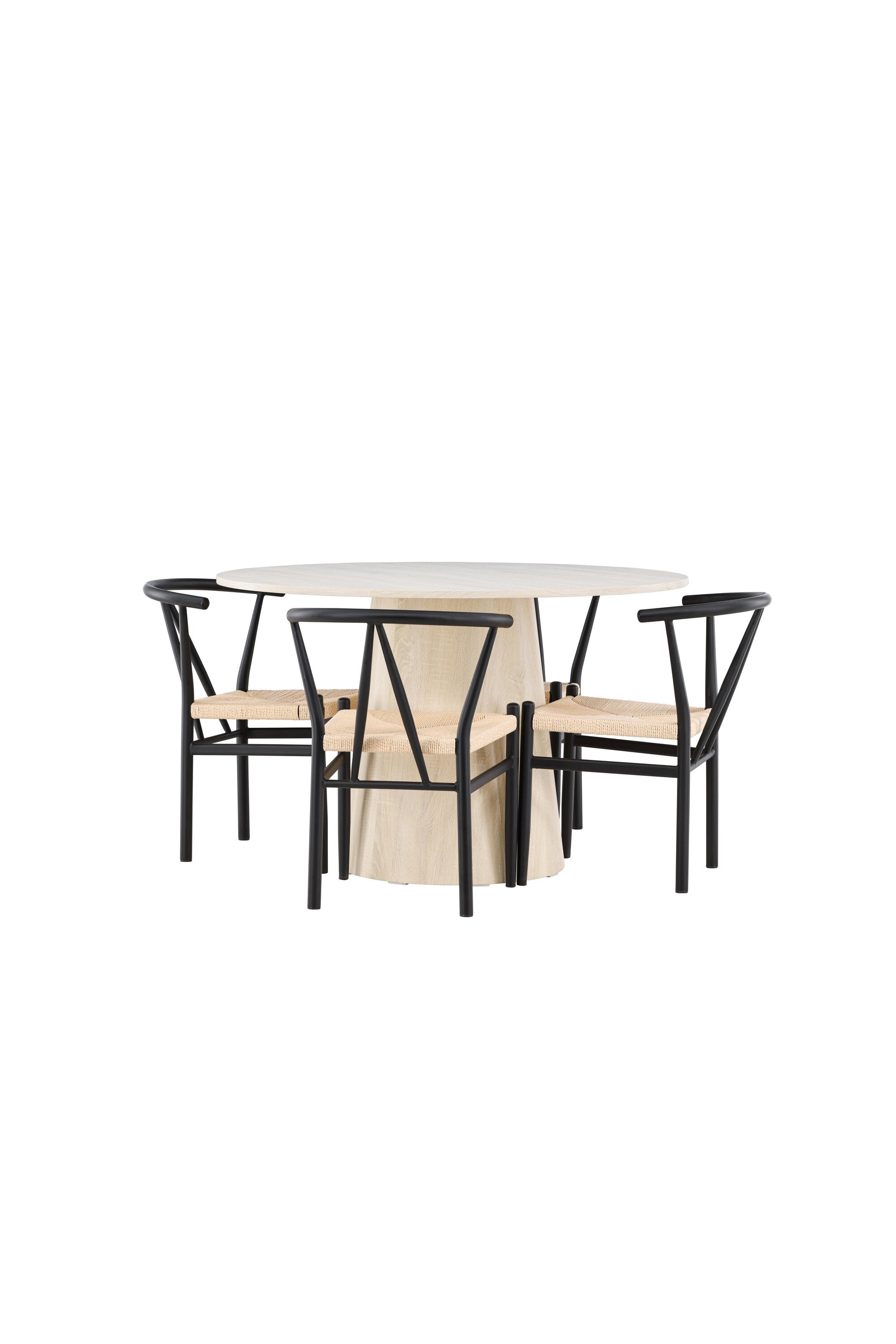 Stilvolles Esstischset mit dem Lanzo Esstisch und Alfons Stühlen, perfekt für einladende Esszimmer und gesellige Zusammenkünfte.