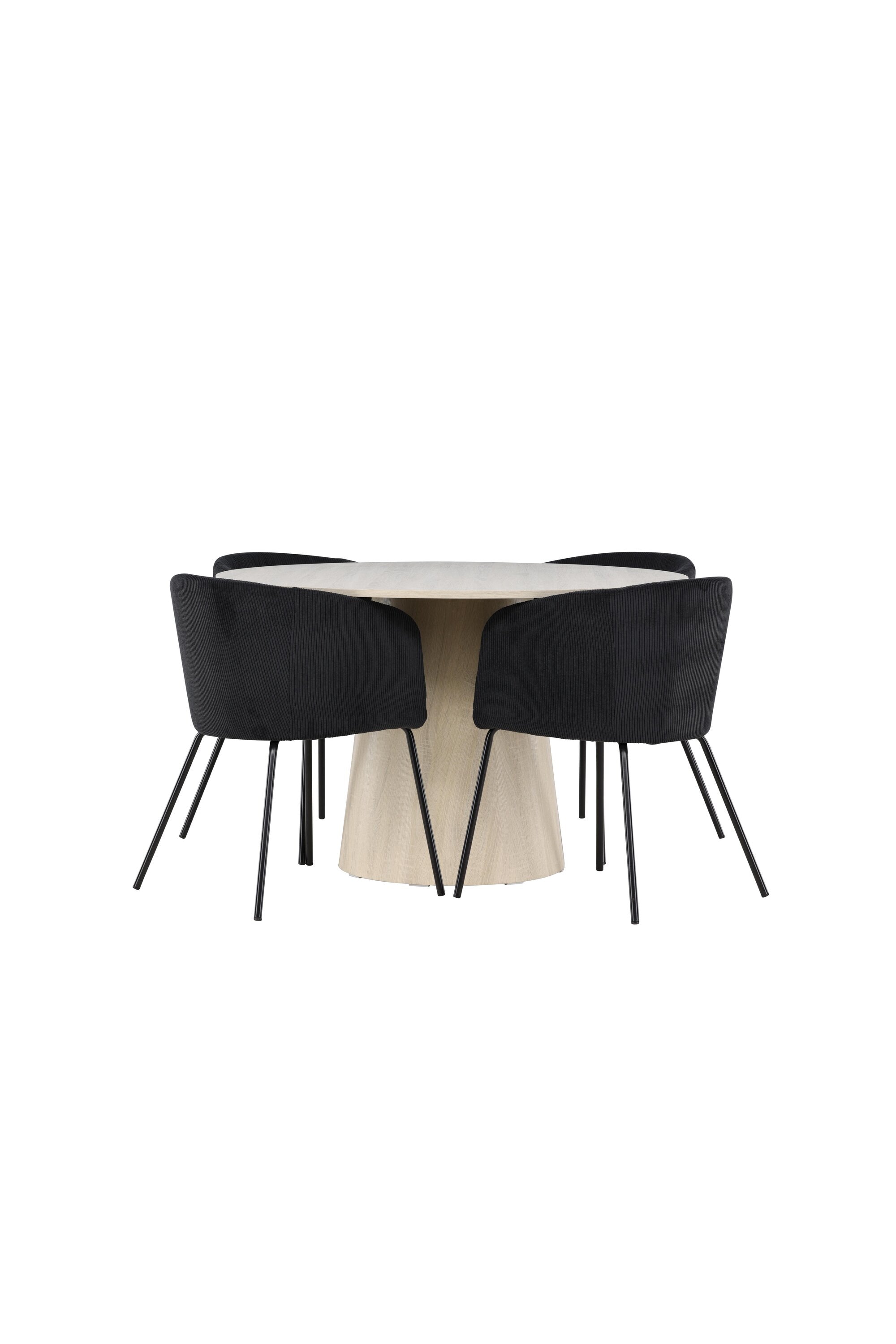 Elegantes Esstischset bestehend aus dem Lanzo Esstisch und den stilvollen Berit Stühlen von Venture Home, perfekt für moderne Esszimmer.