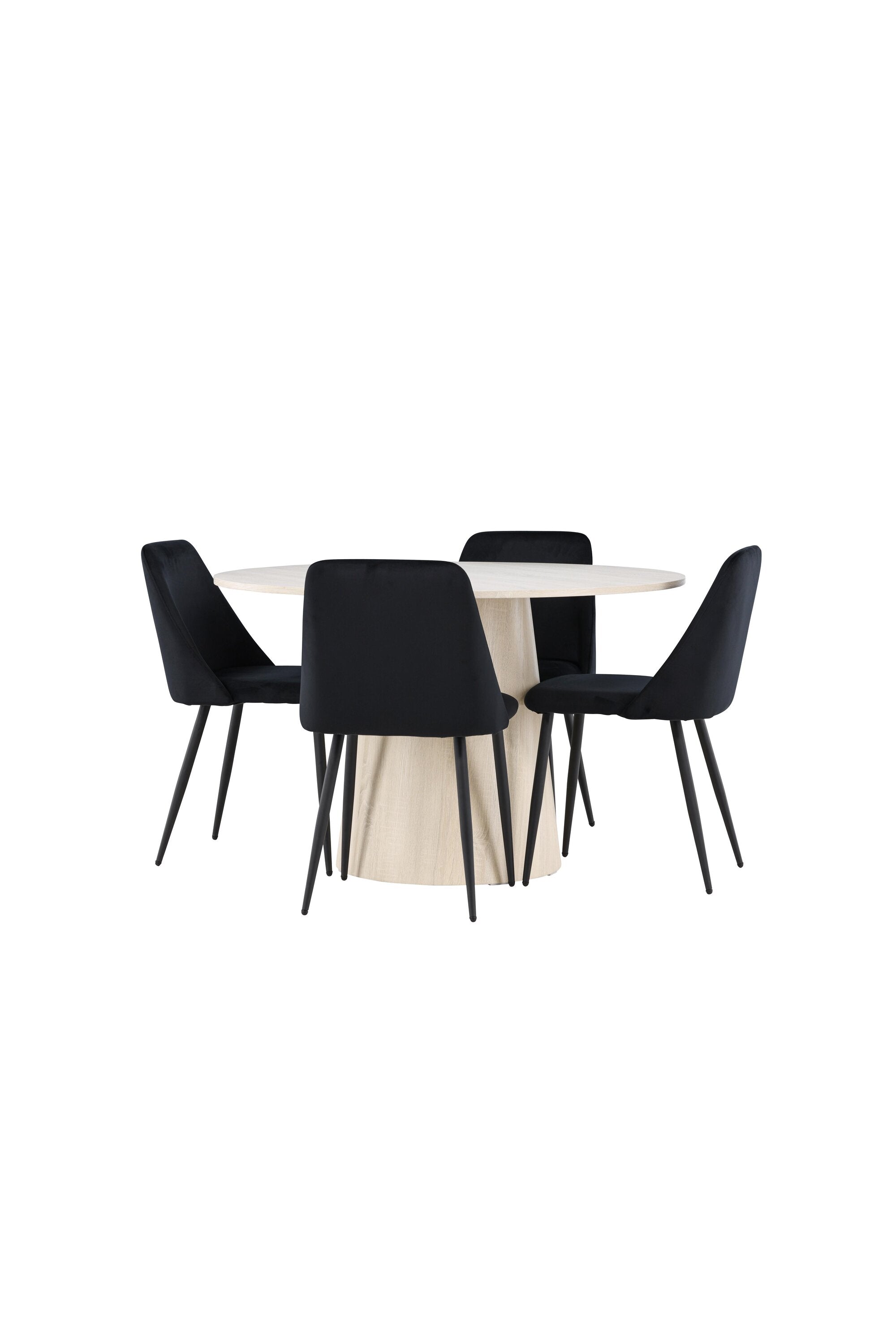 Modernes Esstischset mit dem Lanzo Esstisch und dem eleganten Night Esszimmerstuhl von Venture Home, perfekt für stilvolle Essbereiche.