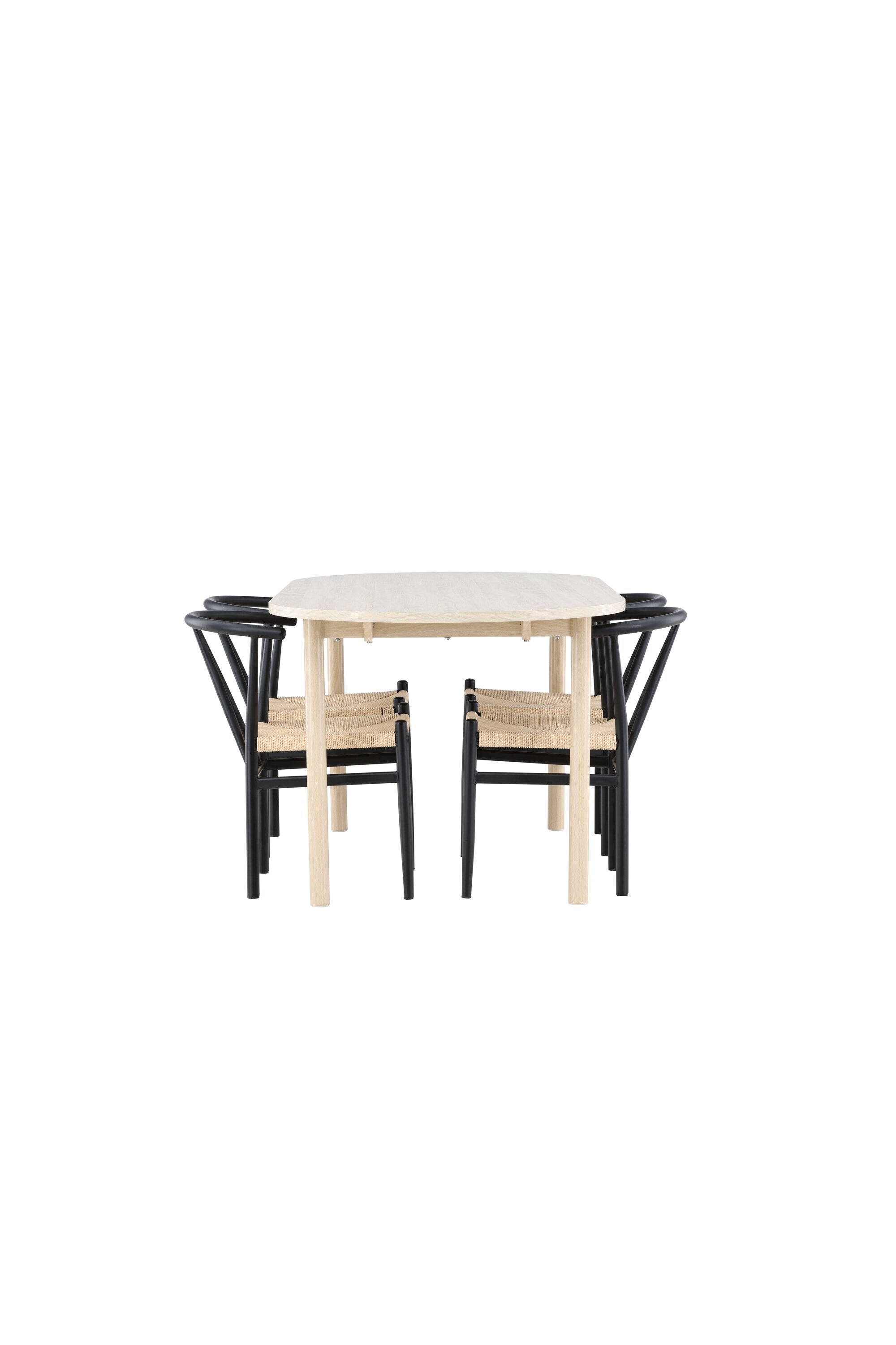 Elegantes Esstischset bestehend aus dem Andy Esstisch und den Alfons Esszimmerstühlen, ideal für ein modernes und einladendes Esszimmer.