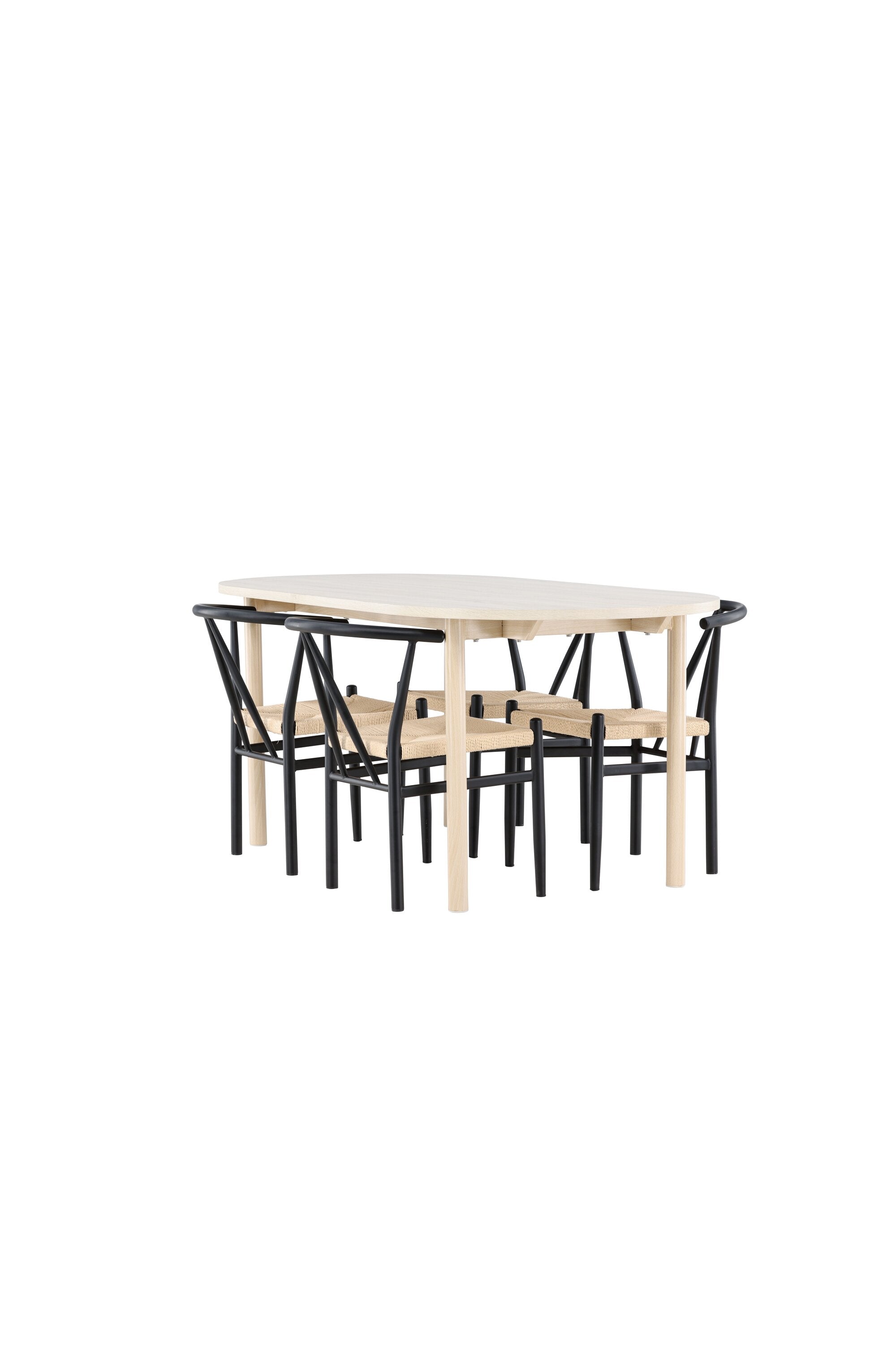 Modernes Esstischset mit dem Andy Esstisch und Alfons Stühlen, perfekt für gemütliche Esszimmer und gesellige Zusammenkünfte.