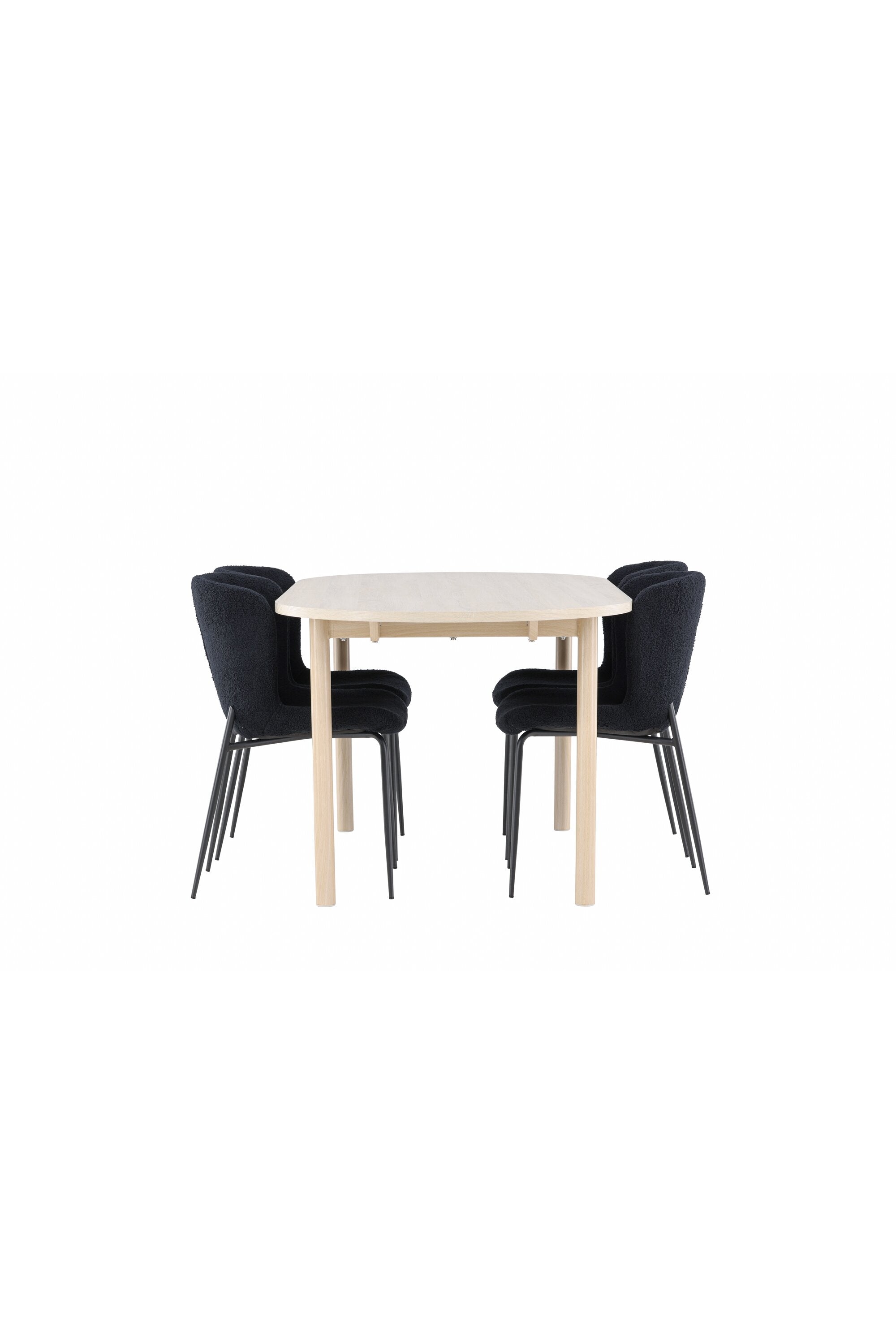 Elegantes Esstischset bestehend aus dem Andy Esstisch und stilvollen Modesto Stühlen, ideal für einladende Esszimmer und gesellige Runden.