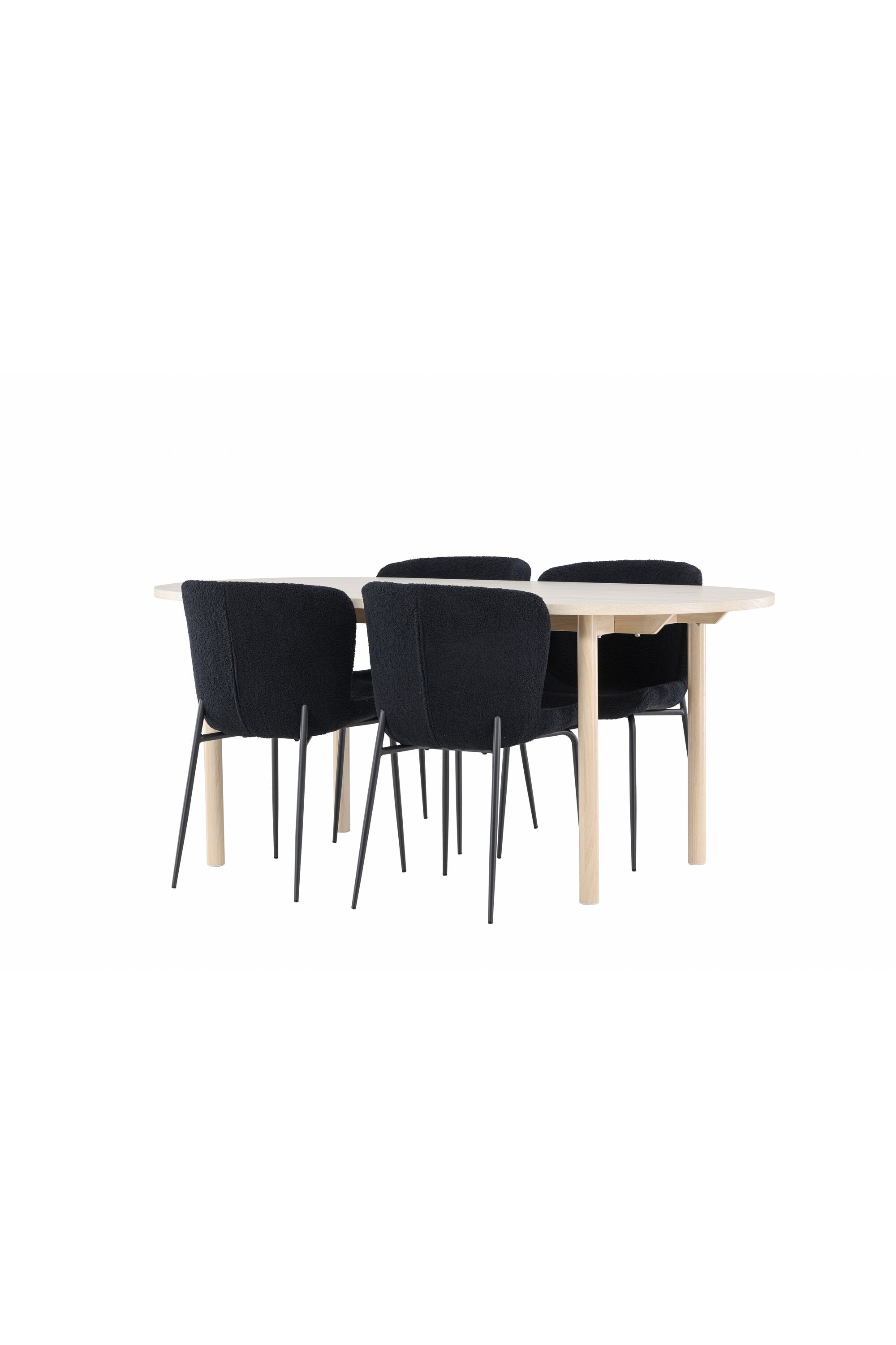 Elegantes Esstischset bestehend aus dem Andy Esstisch und Modesto Stühlen, ideal für stilvolle Essbereiche und gesellige Zusammenkünfte.