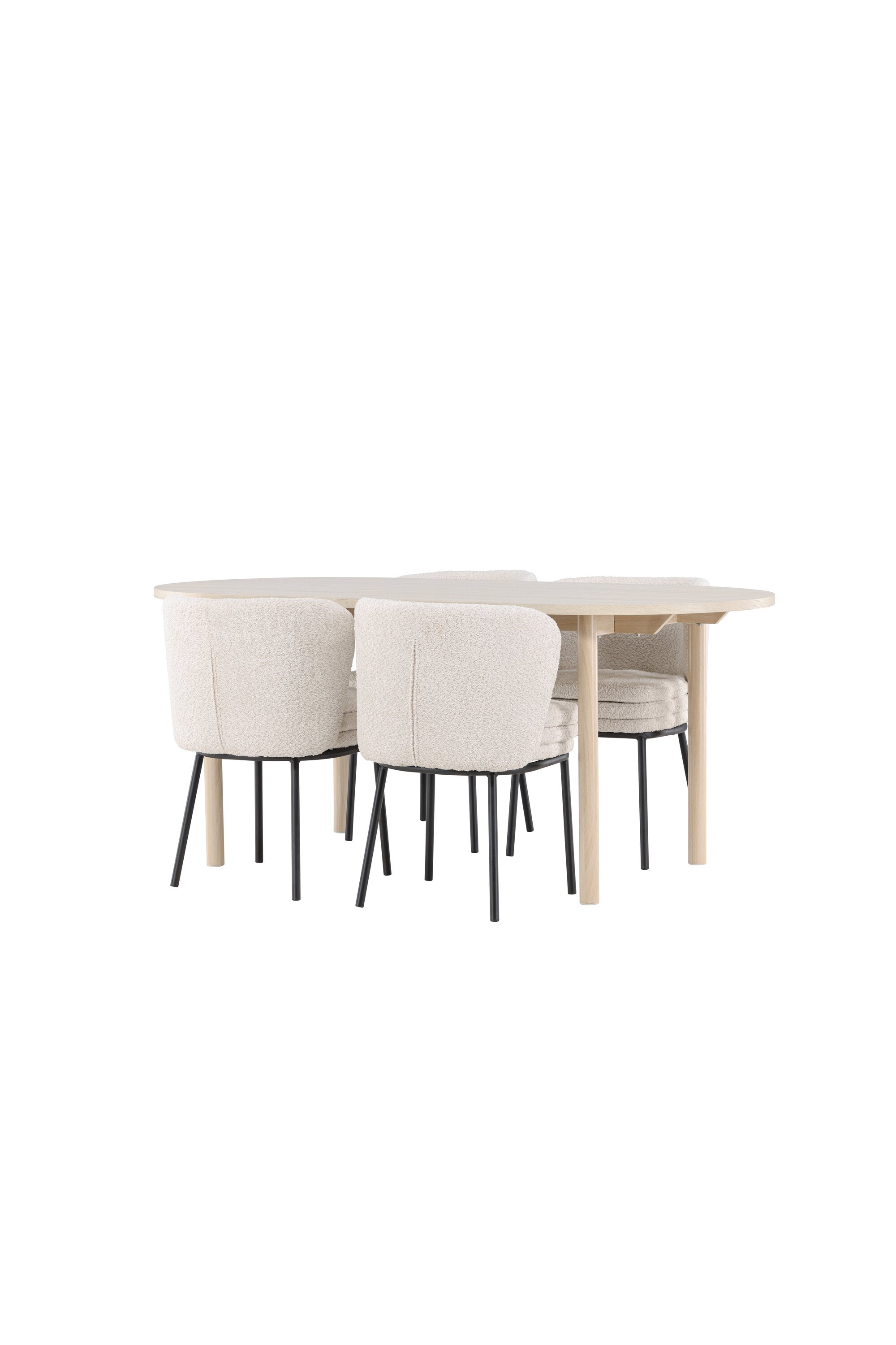 Elegantes Esstischset bestehend aus dem Andy Esstisch und den Agnes Esszimmerstühlen, ideal für moderne Essbereiche.