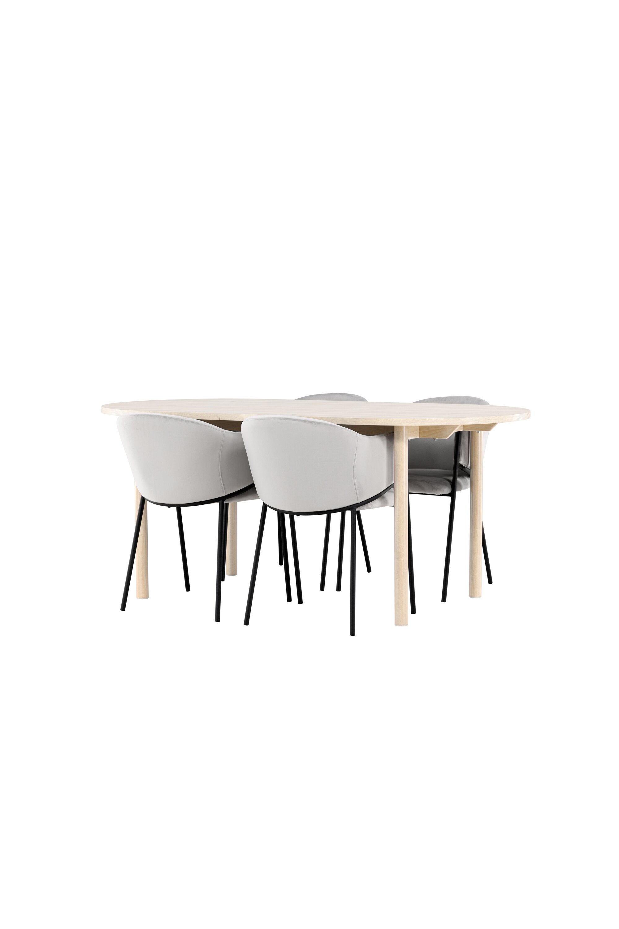 Elegantes Esstischset bestehend aus dem Andy Esstisch und dem stilvollen Evelina Esszimmerstuhl von Venture Home.