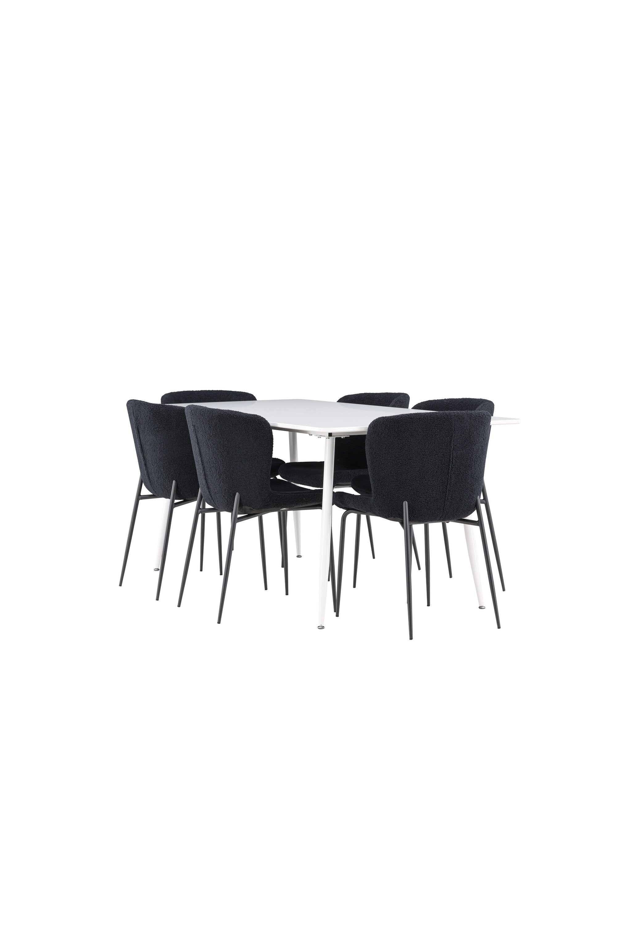 Modernes Esstischset mit Silar Esstisch und Modesto Stuhl, perfekt für gemütliche Esszimmer und gesellige Runden.