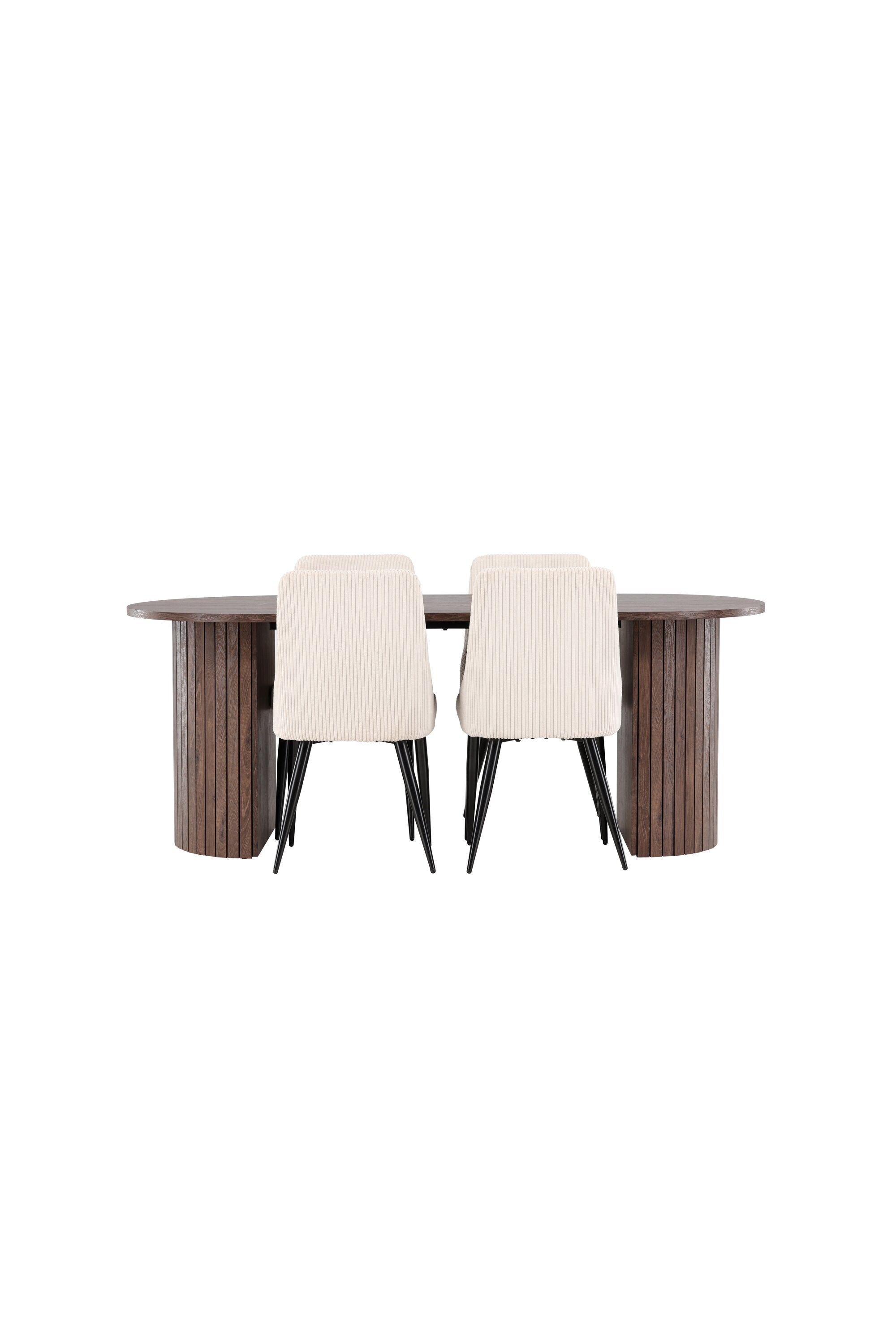 Härön Esstisch mit Leone Esszimmerstuhl in  präsentiert im Onlineshop von KAQTU Design AG. Esstischset ist von Venture Home