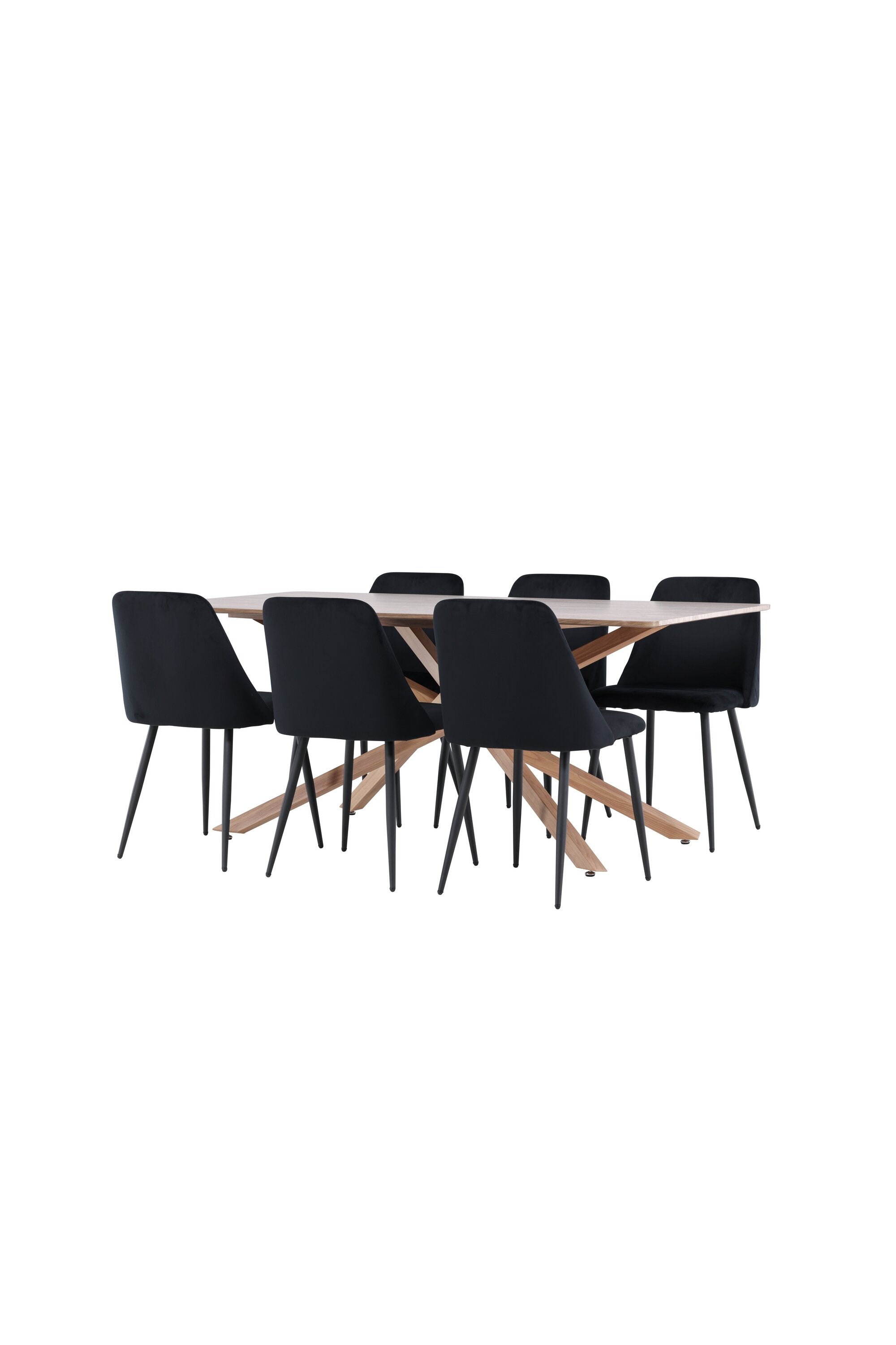 Elegantes Esstischset bestehend aus dem Piazza Esstisch und dem stilvollen Night Esszimmerstuhl von Venture Home.