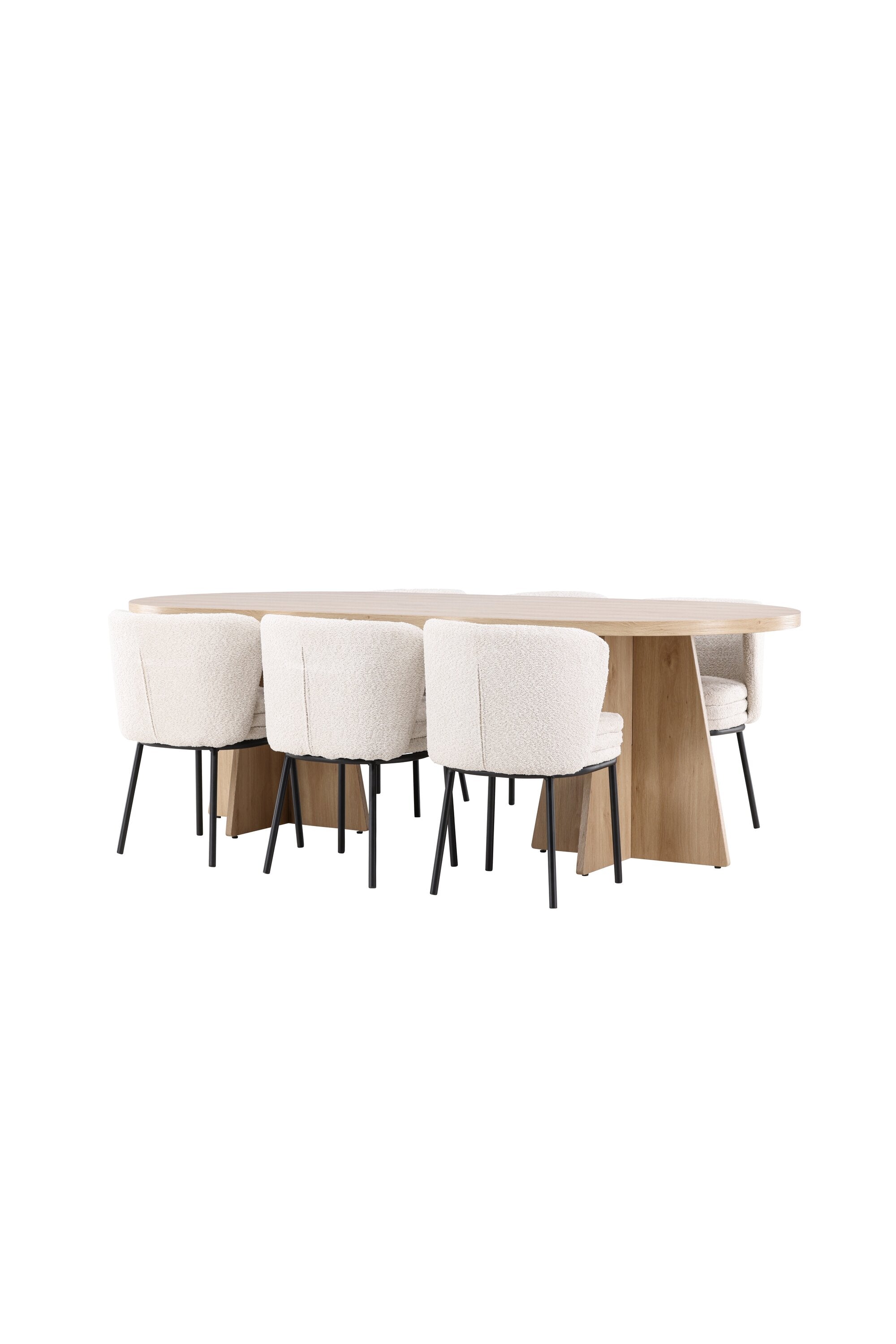 Elegantes Bootcut Esstischset mit stilvollem Agnes Esszimmerstuhl, ideal für moderne Esszimmergestaltung von Venture Home.