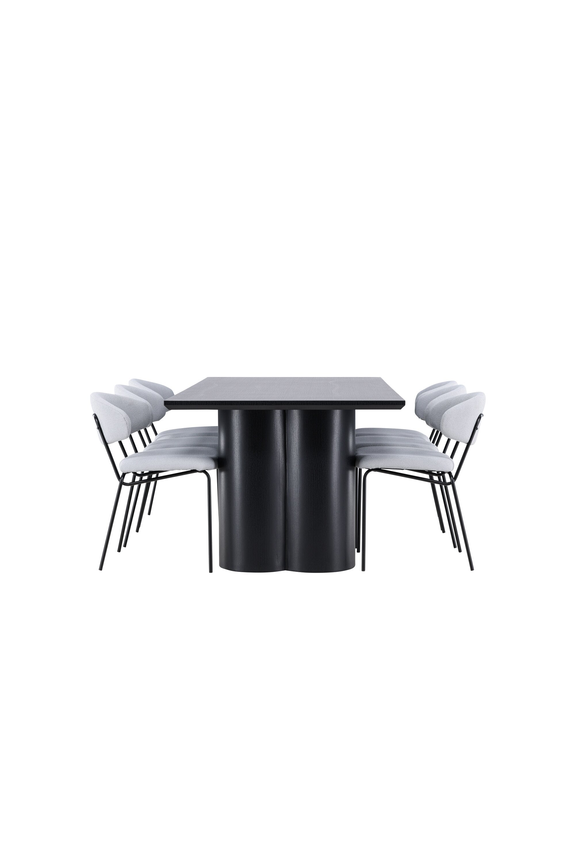 Elegantes Esstischset bestehend aus dem Olivia Esstisch und Chico Esszimmerstühlen, ideal für stilvolle Essbereiche und gesellige Runden.
