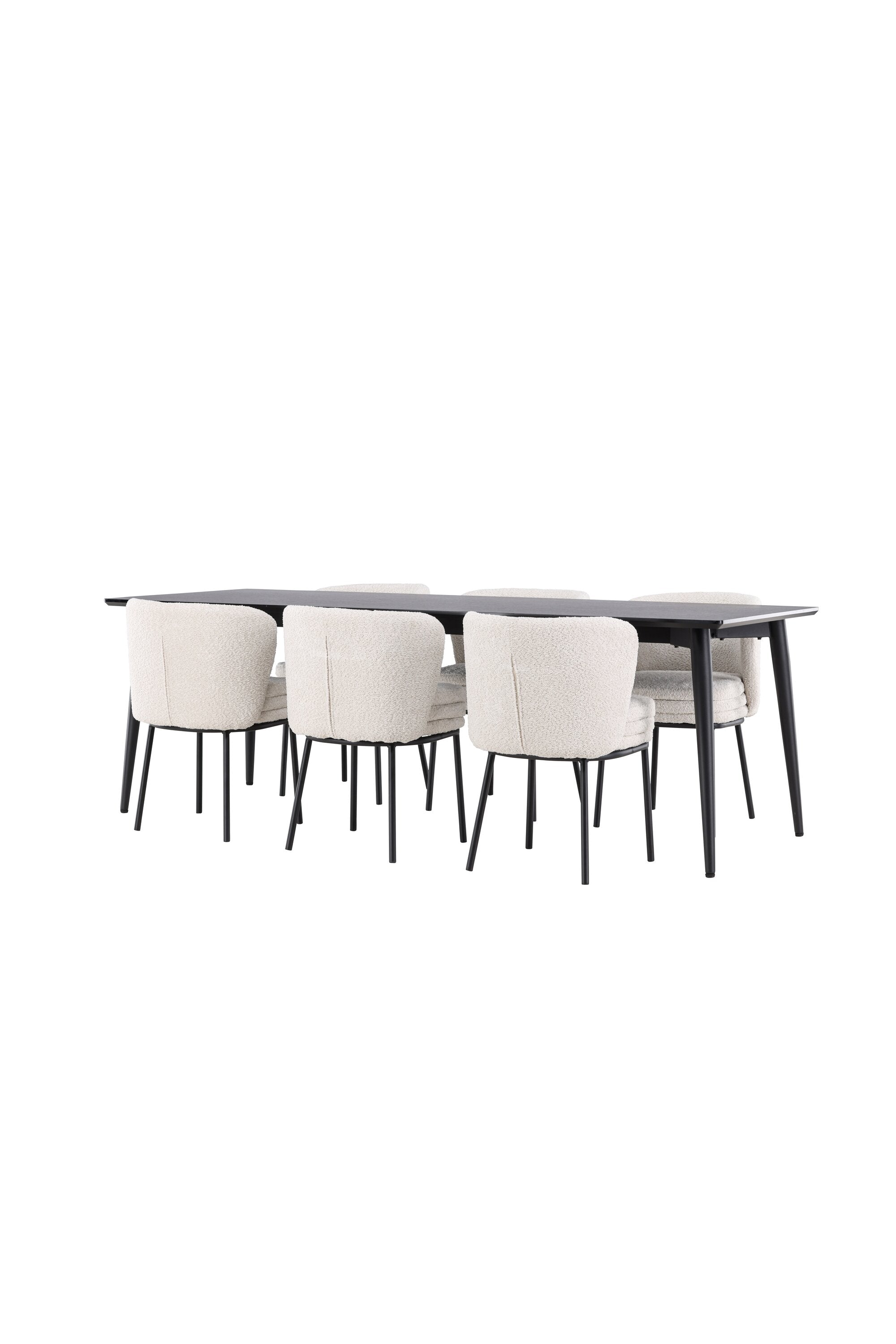 Elegantes Esstischset bestehend aus dem Ellis Esstisch und dem Agnes Esszimmerstuhl, ideal für stilvolle Essbereiche.