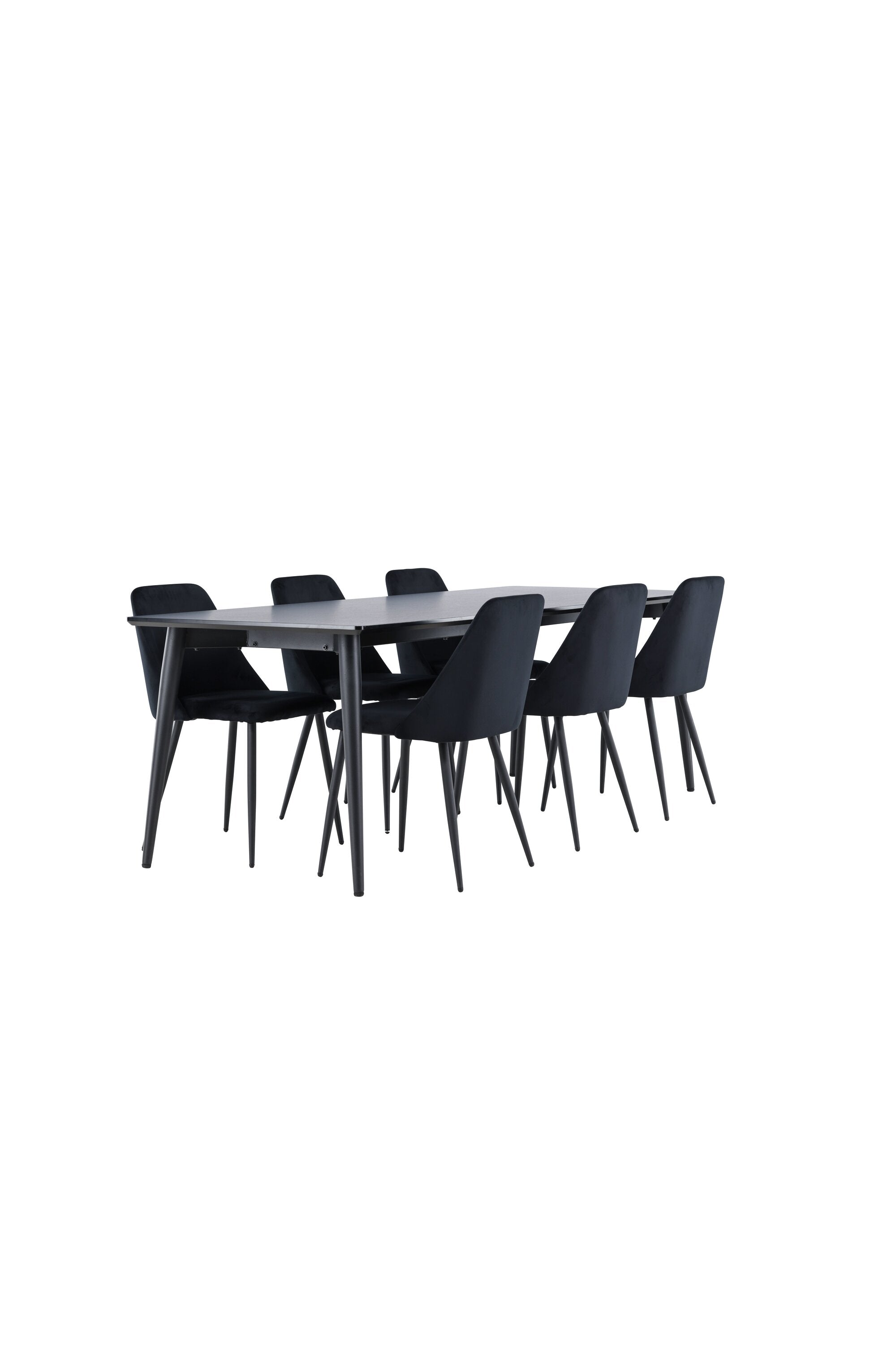 Modernes Esstischset mit dem eleganten Ellis Esstisch und dem komfortablen Night Esszimmerstuhl von Venture Home, ideal für stilvolle Essbereiche.