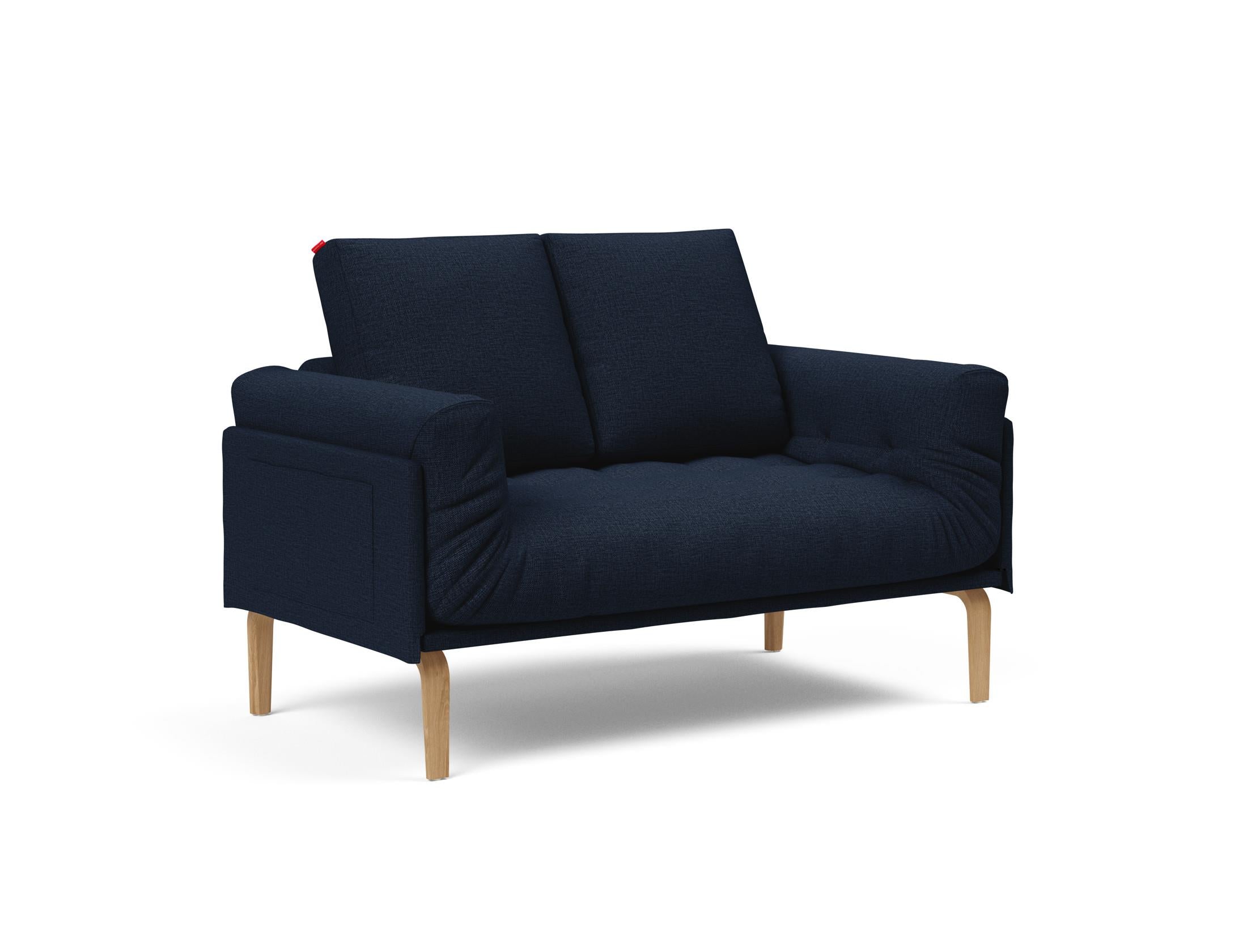 Stylisches Rollo Bow Klappsofa 80 mit hochwertigem Classic Bezug von Innovation Living, perfekt für gemütliche Wohnräume und flexible Nutzung.