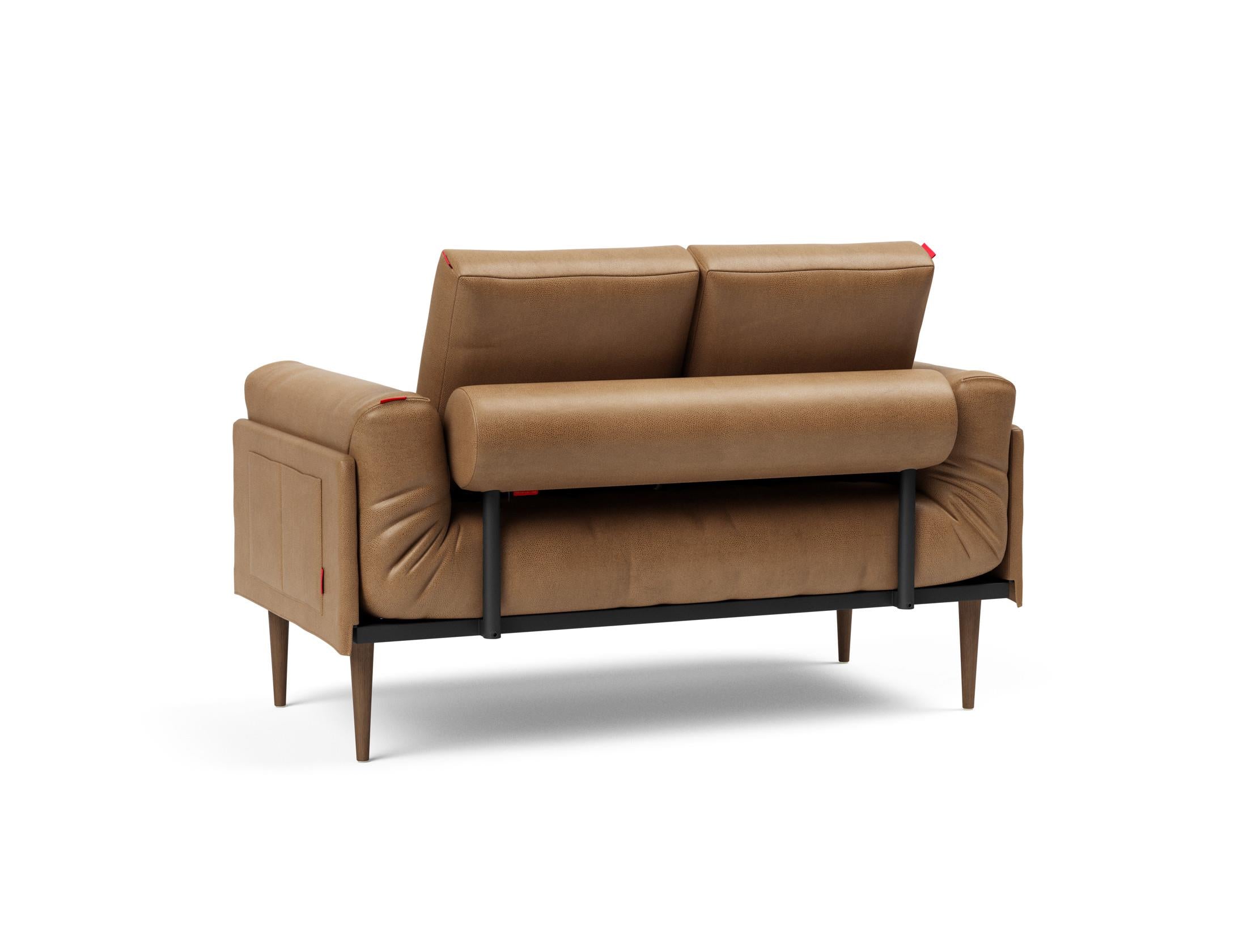Modernes Rollo Styletto Klappsofa 80 mit stilvollem Classic-Gestellbezug, ideal für gemütliche Wohnräume und flexible Nutzung.