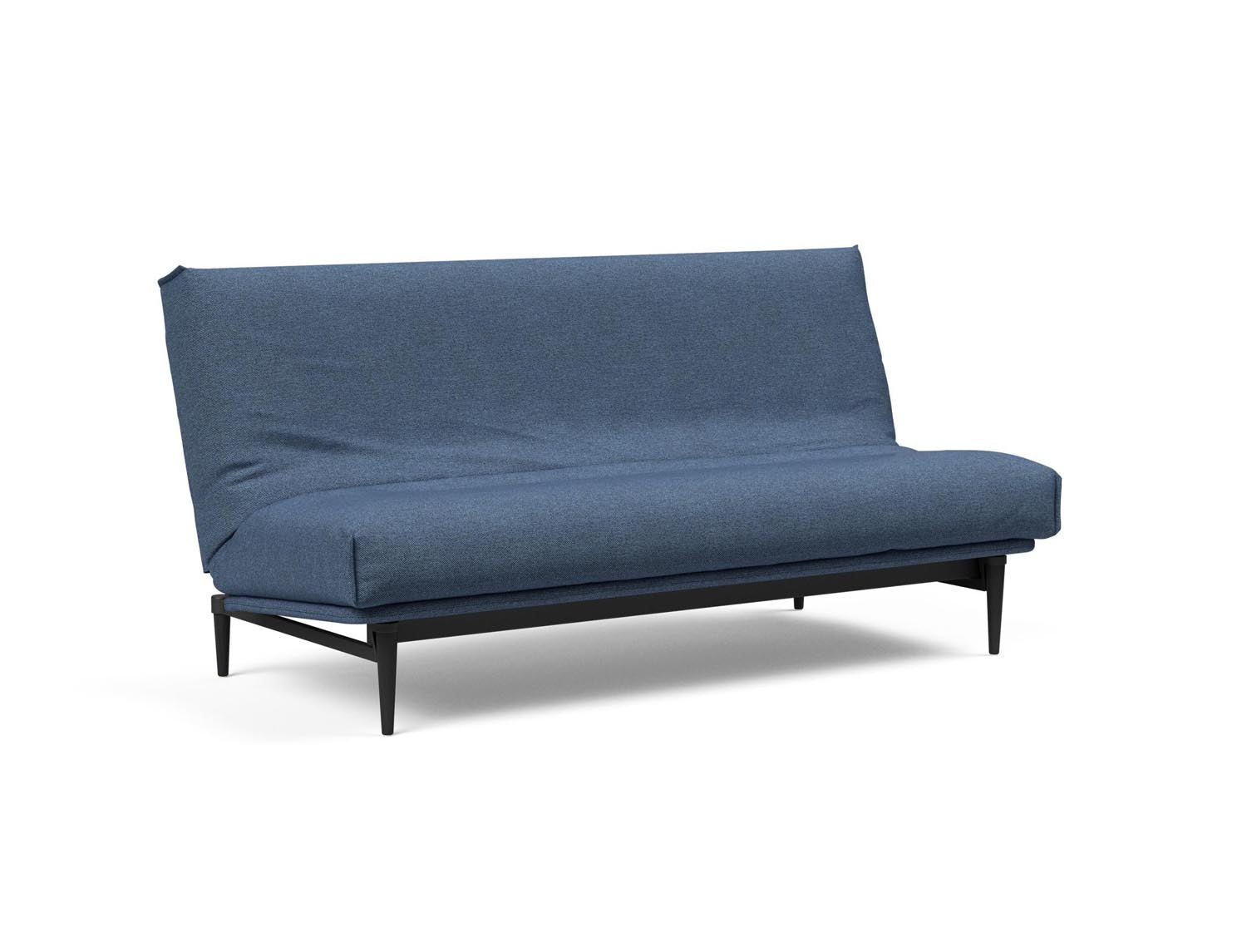 Modernes Bettsofa Colpus in schwarzer Eiche, ausgestattet mit einem weichen Bezug für optimalen Komfort und stilvolles Design.
