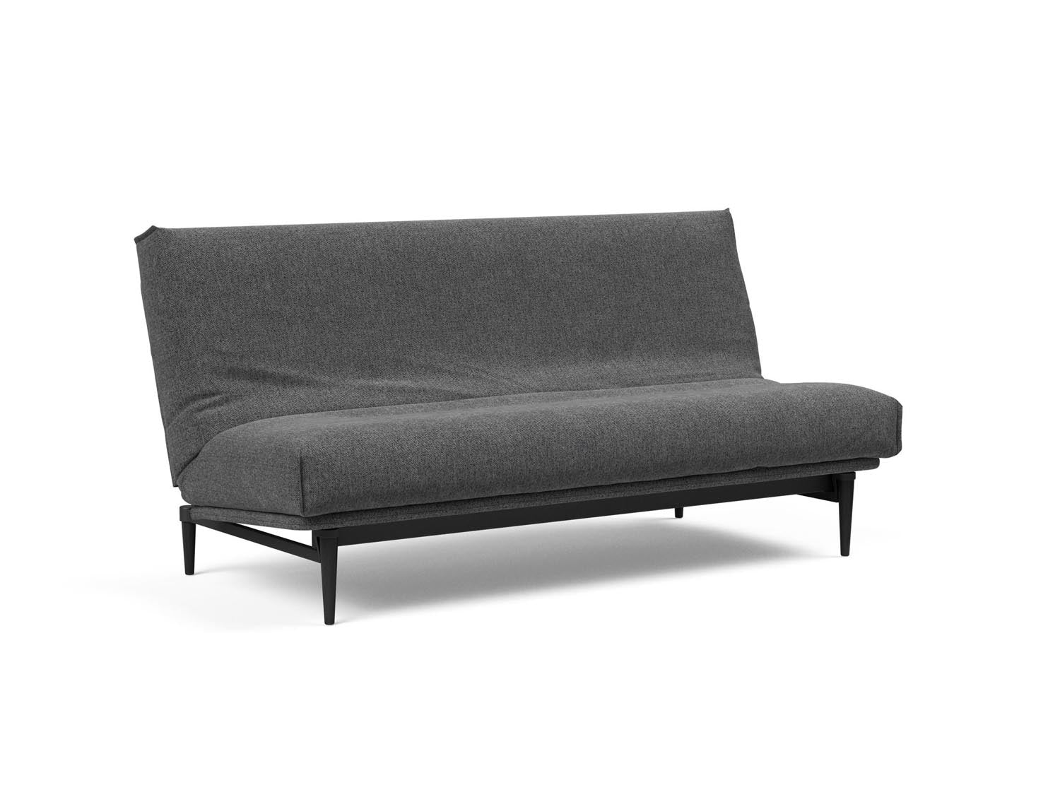 Stylisches Colpus Bettsofa in schwarzer Eiche, ausgestattet mit einem weichen Soft Spring Bezug für höchsten Komfort und modernes Design.