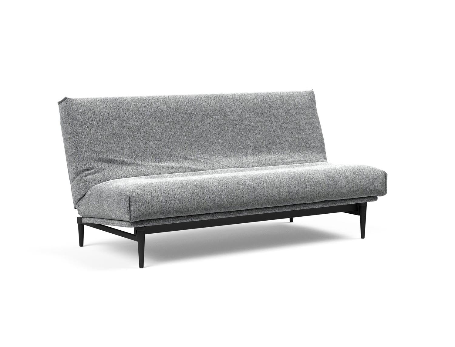 Elegantes Colpus Bettsofa in schwarzer Eiche, mit einem komfortablen Soft Spring Bezug für ein modernes Wohnambiente.