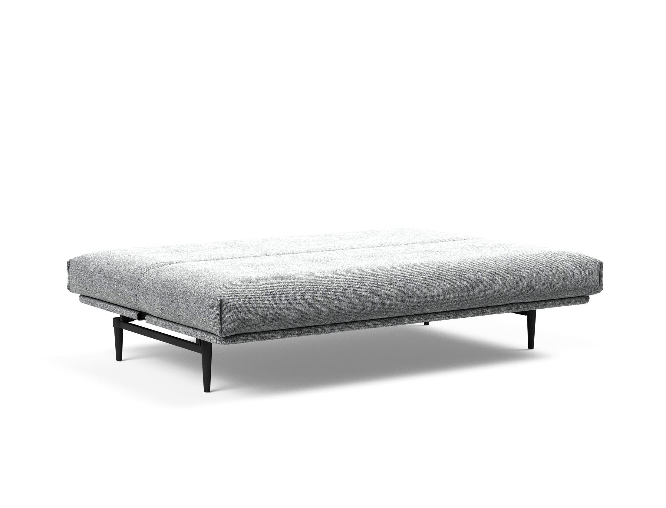 Stylisches Colpus Bettsofa in schwarzer Eiche, ausgestattet mit einem weichen Soft Spring Bezug für optimalen Komfort und modernes Design.