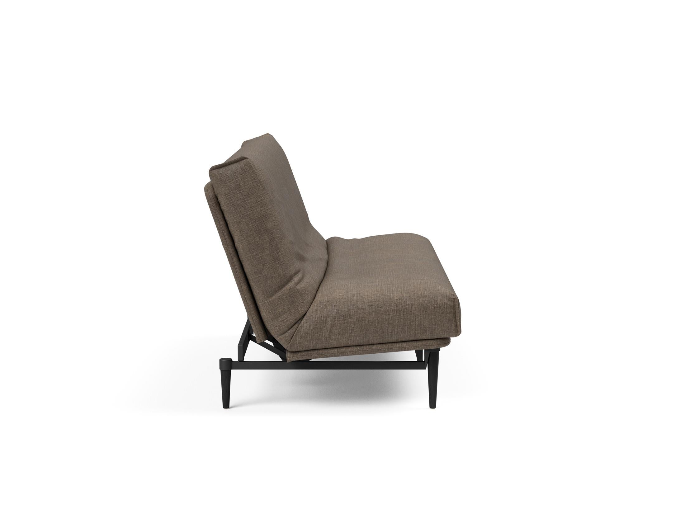 Stylisches Colpus Bettsofa in schwarzer Eiche, mit weichem Soft Spring Bezug, ideal für moderne und funktionale Wohnräume.