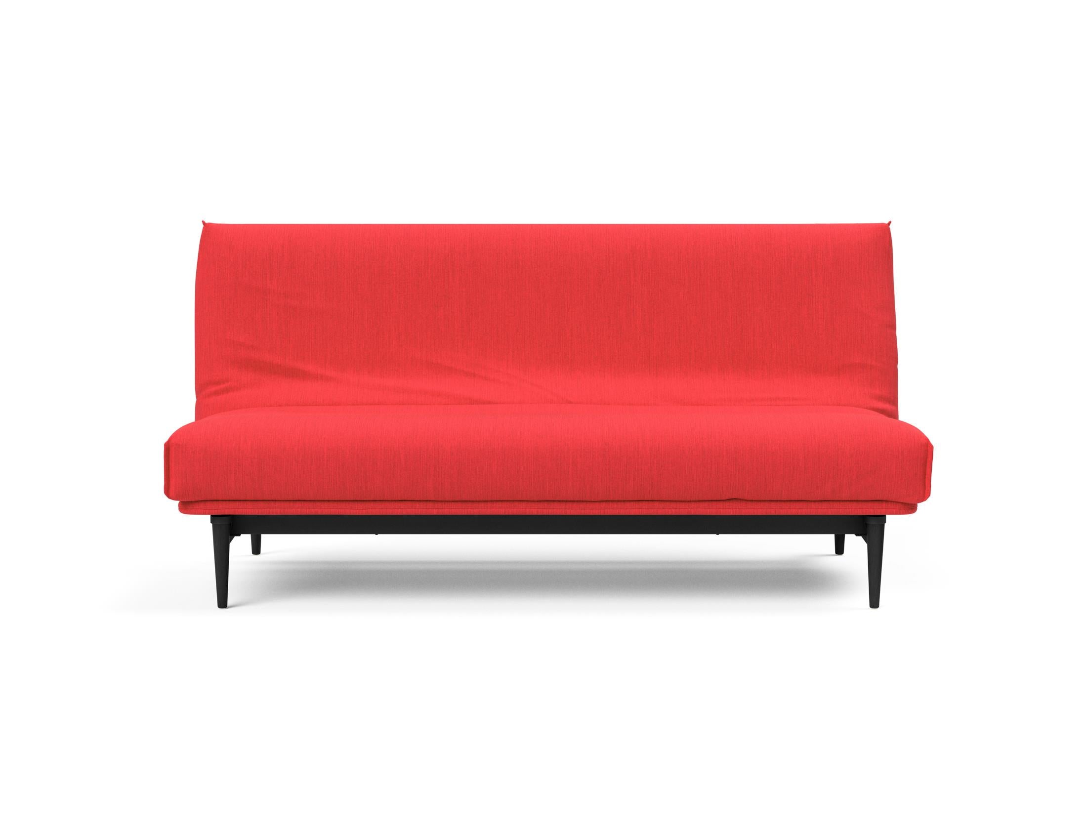 Elegantes Colpus Bettsofa in schwarzer Eiche, ausgestattet mit einem komfortablen Soft Spring Bezug für stilvolle Wohnräume.