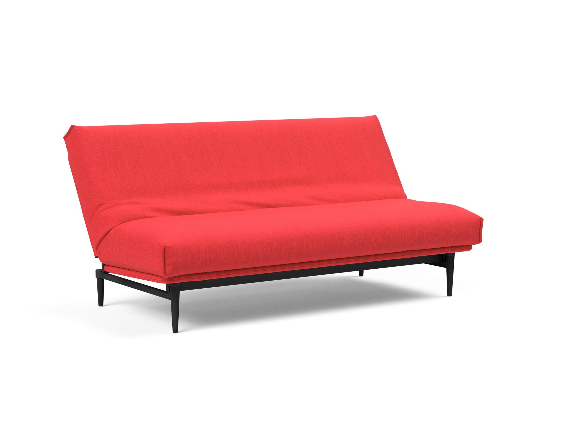 Elegantes Colpus Bettsofa in schwarzer Eiche, mit komfortablem Soft Spring Bezug, ideal für stilvolle und funktionale Wohnräume.