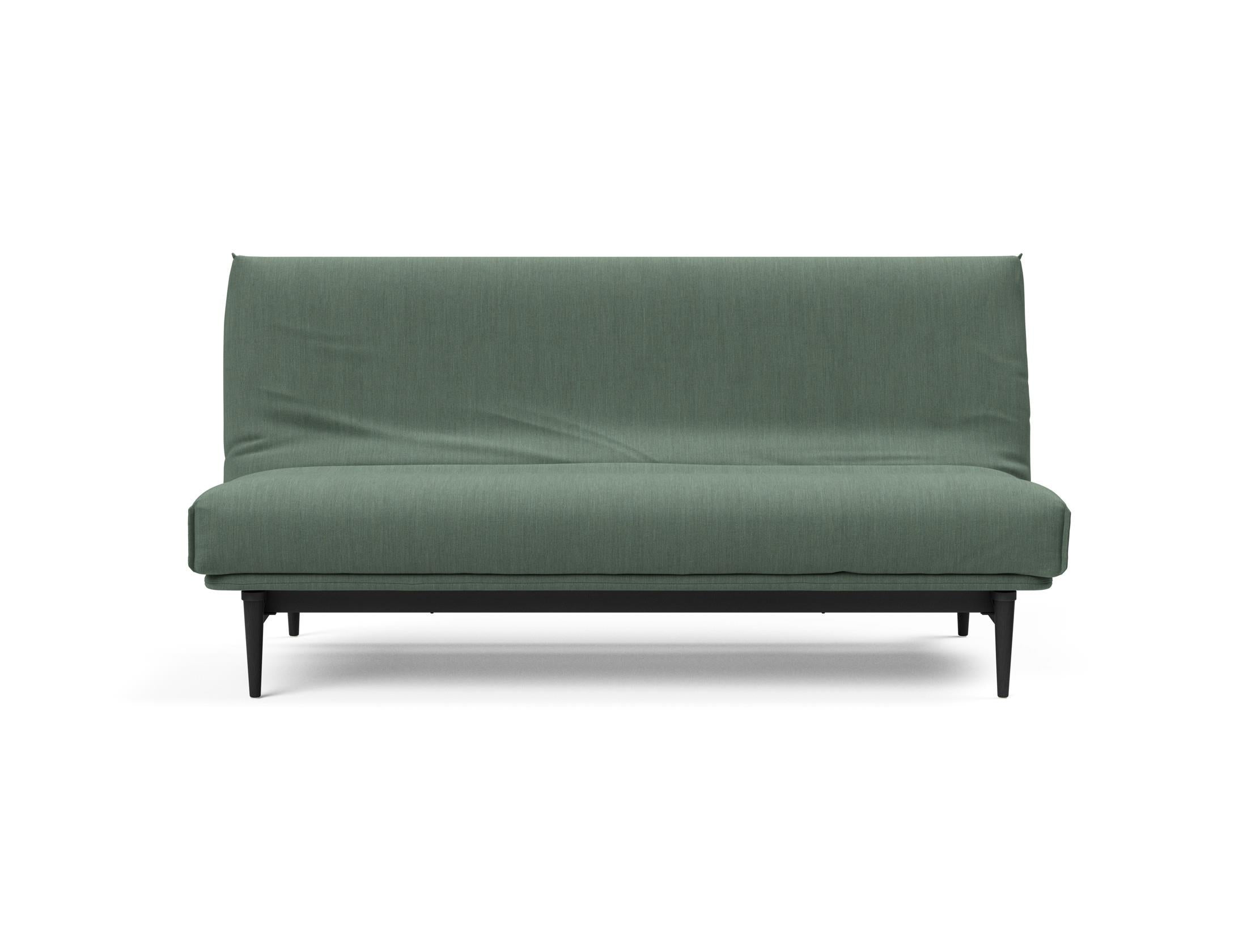 Stylisches Colpus Bettsofa in schwarzer Eiche, mit komfortablem Soft Spring Bezug, ideal für vielseitige Wohnräume und entspannte Abende.