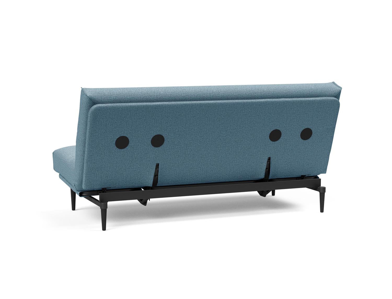 Elegantes Colpus Bettsofa in schwarzer Eiche, mit komfortablem Soft Spring Bezug, ideal für moderne und einladende Wohnräume.