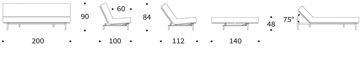 Stylisches Colpus Bettsofa 140 Nordic mit elegantem Soft Spring Bezug, perfekt für entspannte Abende und flexible Wohnkonzepte.