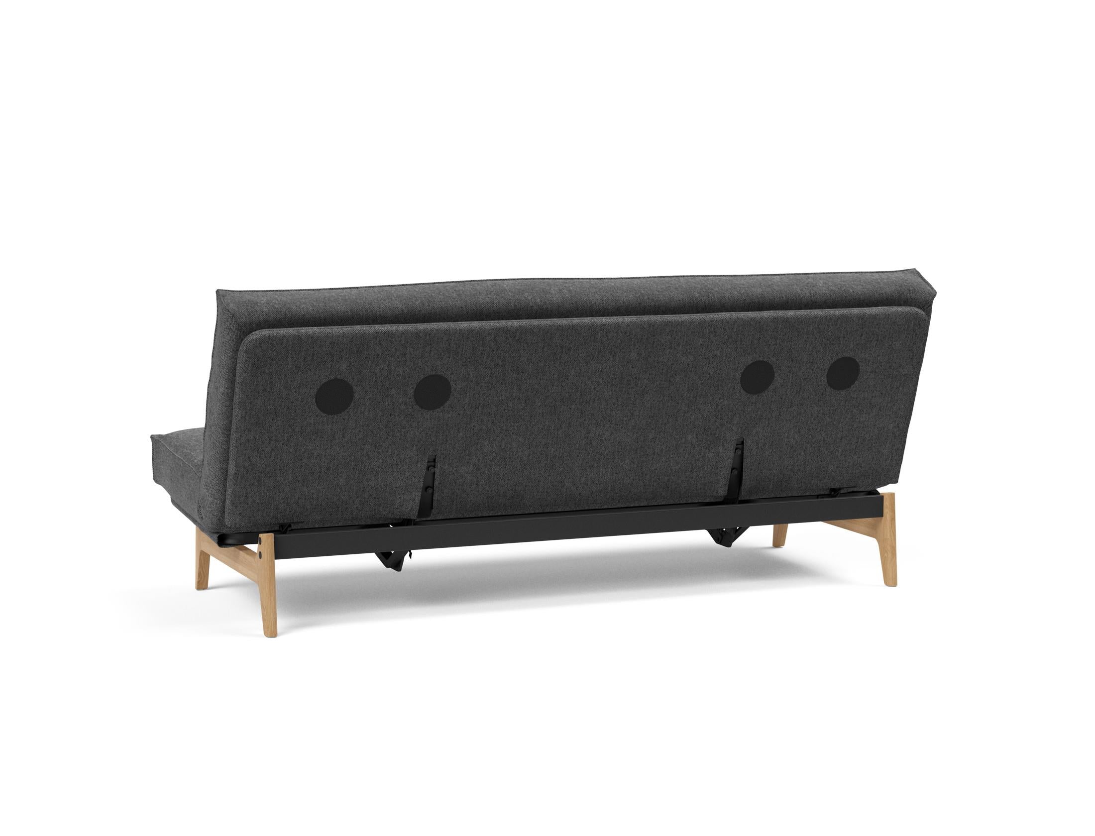 Modernes Aslak 120 Bettsofa mit elegantem Sharp Plus Cover und komfortablem Soft Spring Gestell, perfekt für stilvolle Entspannung.