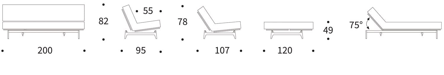 Elegantes Aslak 120 Bettsofa mit Soft Spring Gestellbezug und modernem Sharp Plus Design, ideal für stilvolle Wohnräume.
