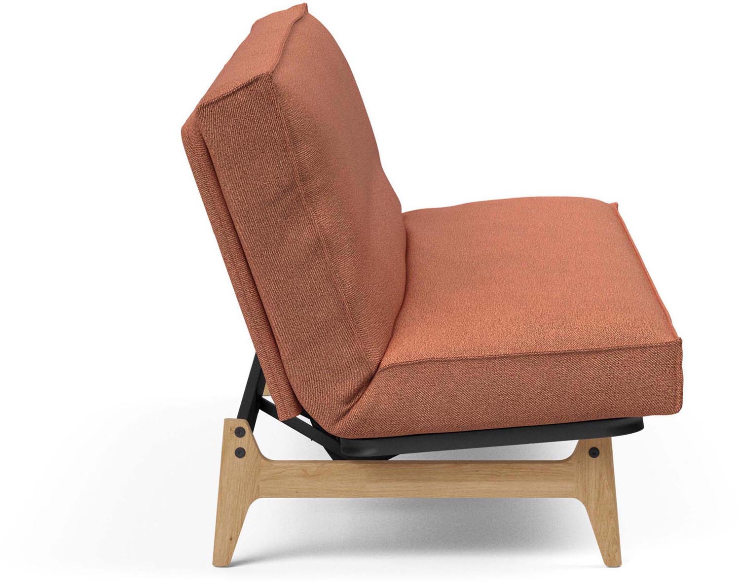 Modernes Aslak 120 Bettsofa mit elegantem Sharp Plus Bezug, ideal für stilvolle Wohnräume und vielseitige Nutzung.