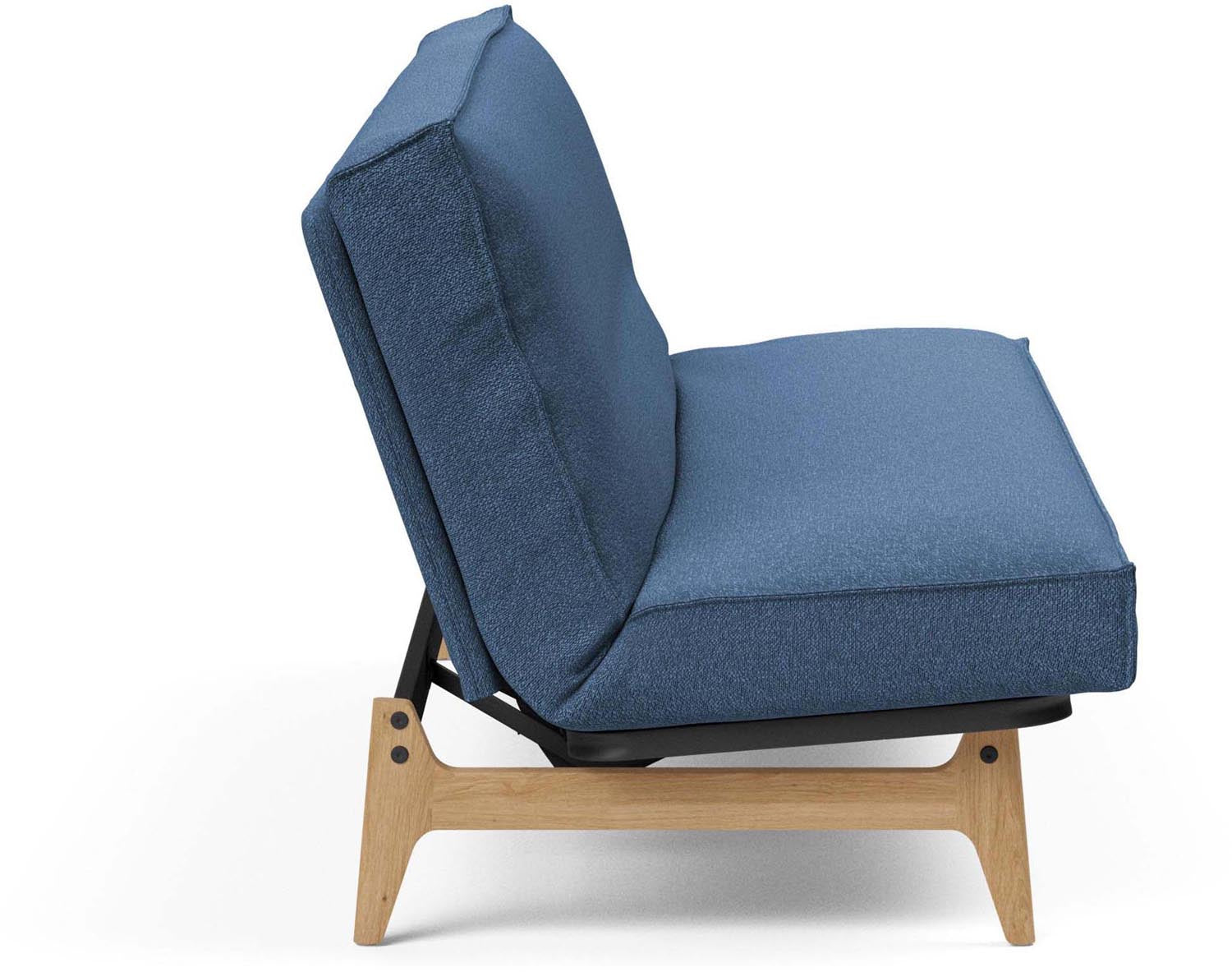 Elegantes Aslak 120 Bettsofa mit modernem Sharp Plus Bezug, perfekt für platzsparende Wohnlösungen und stilvolle Einrichtung.
