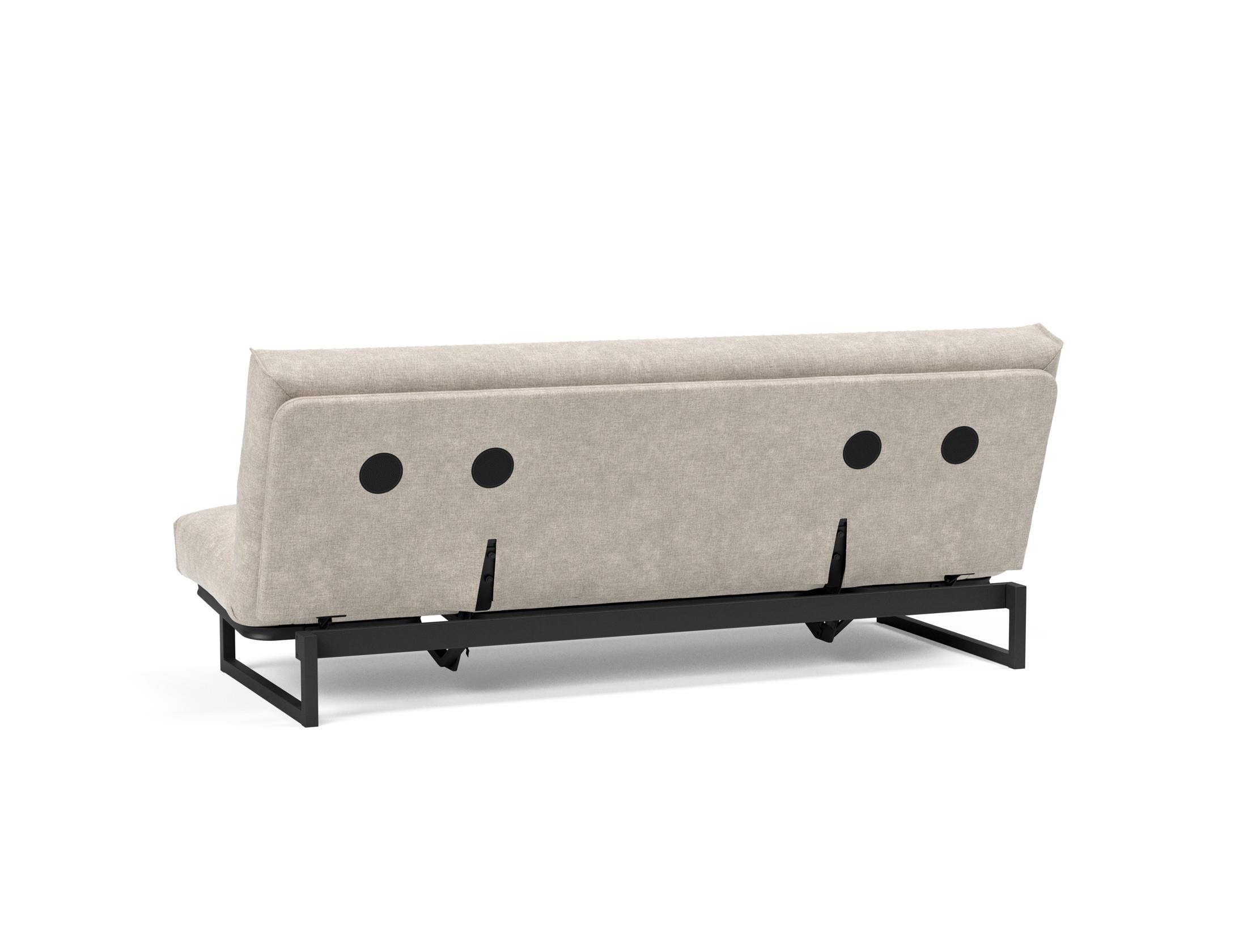 Elegantes Fraction 120 Bettsofa mit Nordic Cover und Soft Spring, ideal für stilvolle und komfortable Wohnbereiche.
