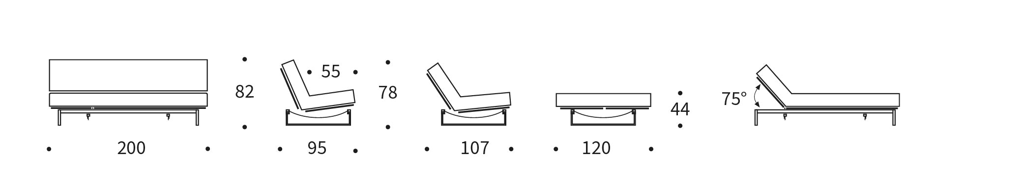 Modernes Fraction 120 Bettsofa mit elegantem Nordic Cover und komfortablem Soft Spring, ideal für stilvolle und gemütliche Wohnumgebungen.
