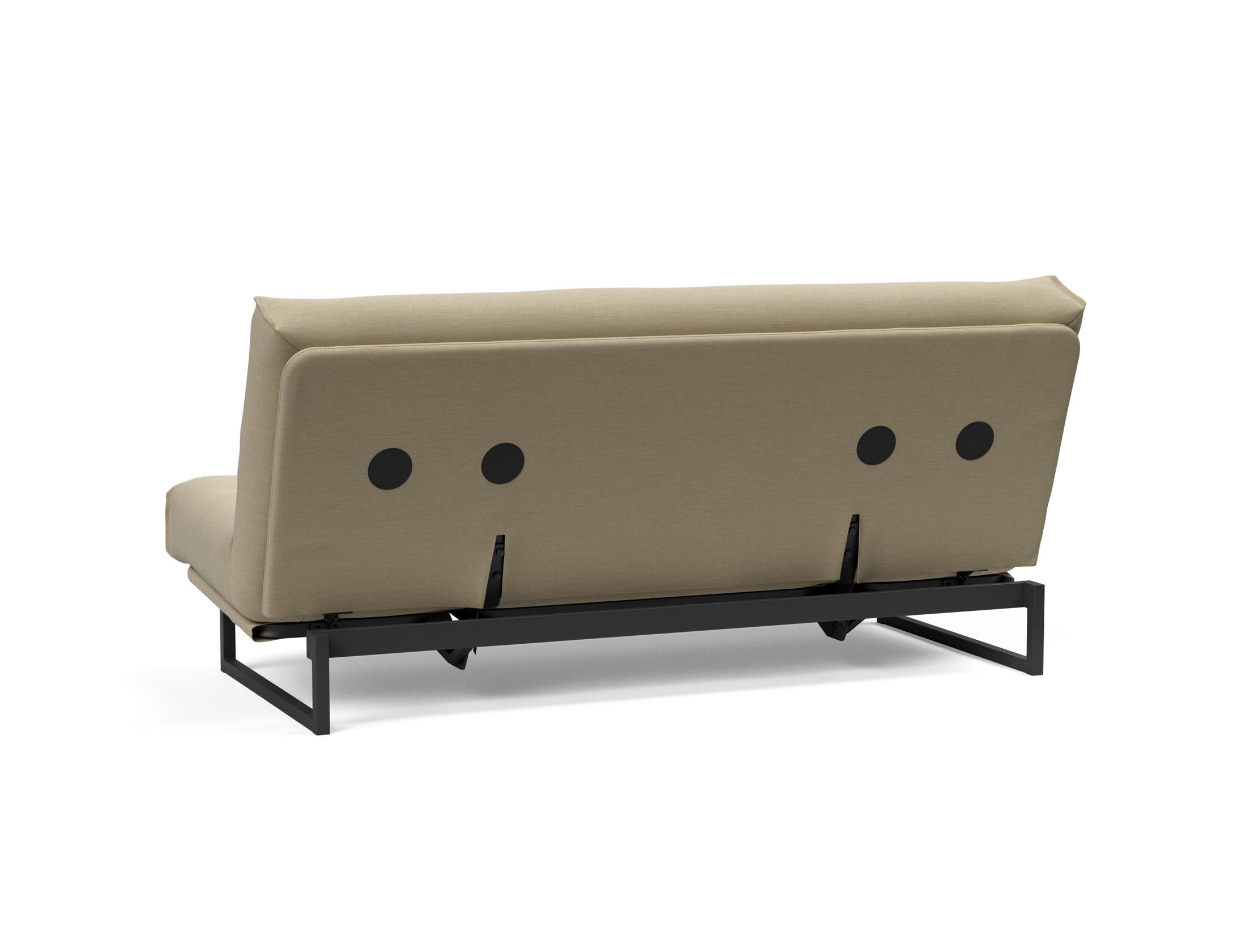 Elegantes Fraction 140 Bettsofa Nordic mit Soft Spring Bezug, ideal für gemütliche Abende und modernes Wohndesign.