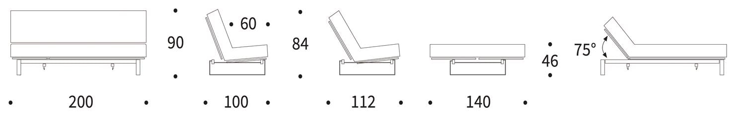 Elegantes Minimum Bettsofa 140 in modernem Design mit Soft Spring Bezug, perfekt für vielseitige Wohnkonzepte und als komfortable Schlaflösung.