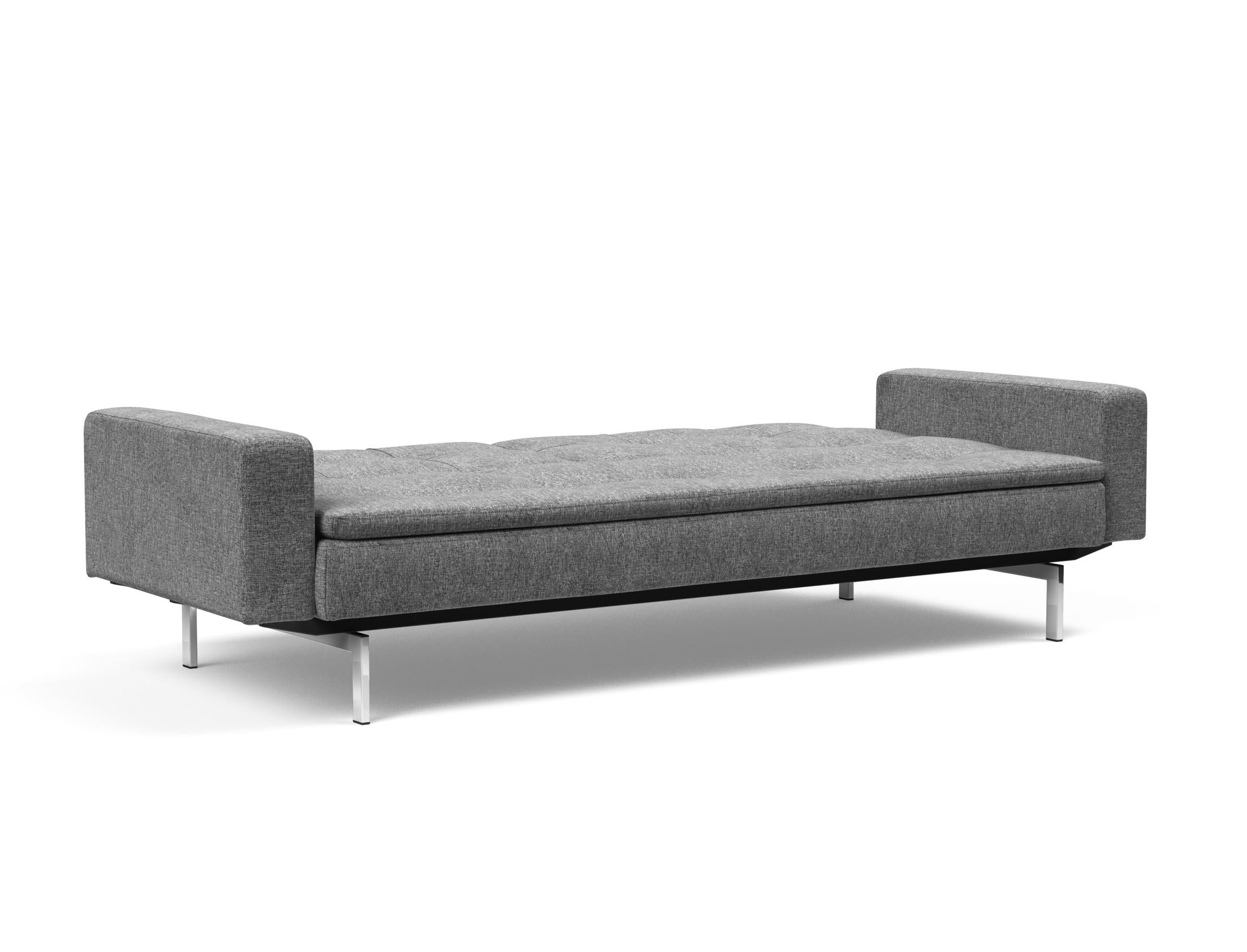 Stylisches Dublexo Chrom Schlafsofa 115 mit komfortablen Armlehnen, ideal für Gästezimmer und als gemütliches Sofa im Wohnzimmer.