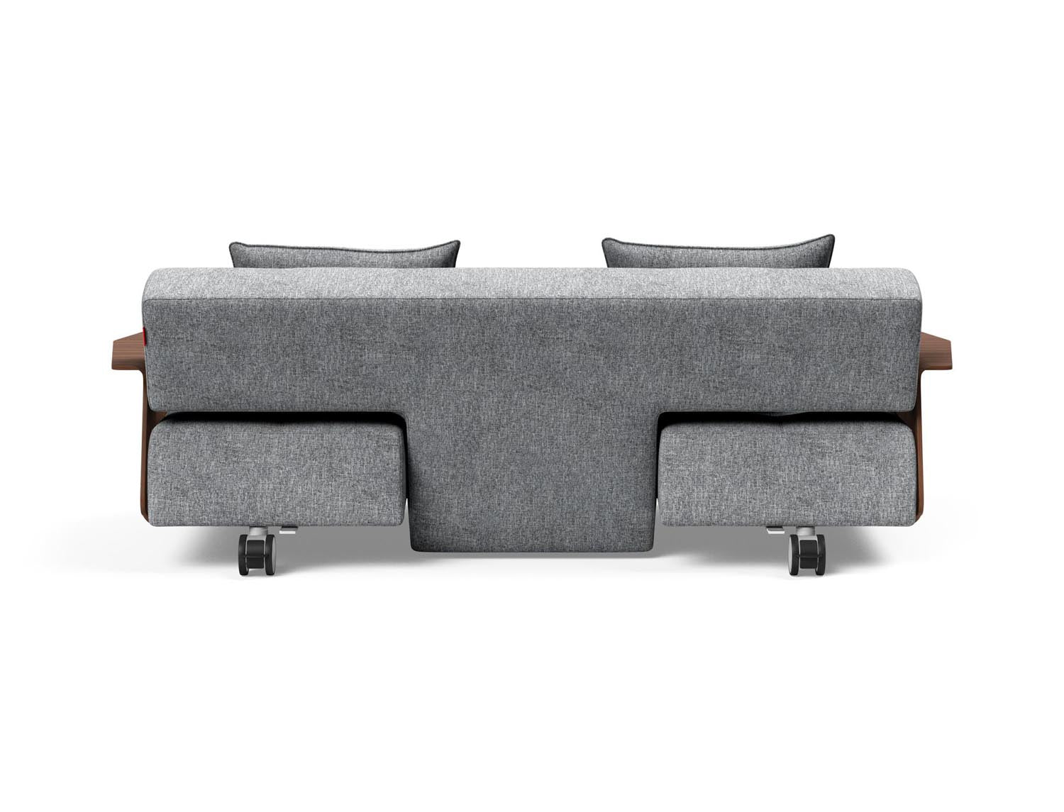 Stylisches Long Horn D.E.L. Bettsofa mit Armlehnen, ideal für moderne Wohnräume und gemütliche Übernachtungen.