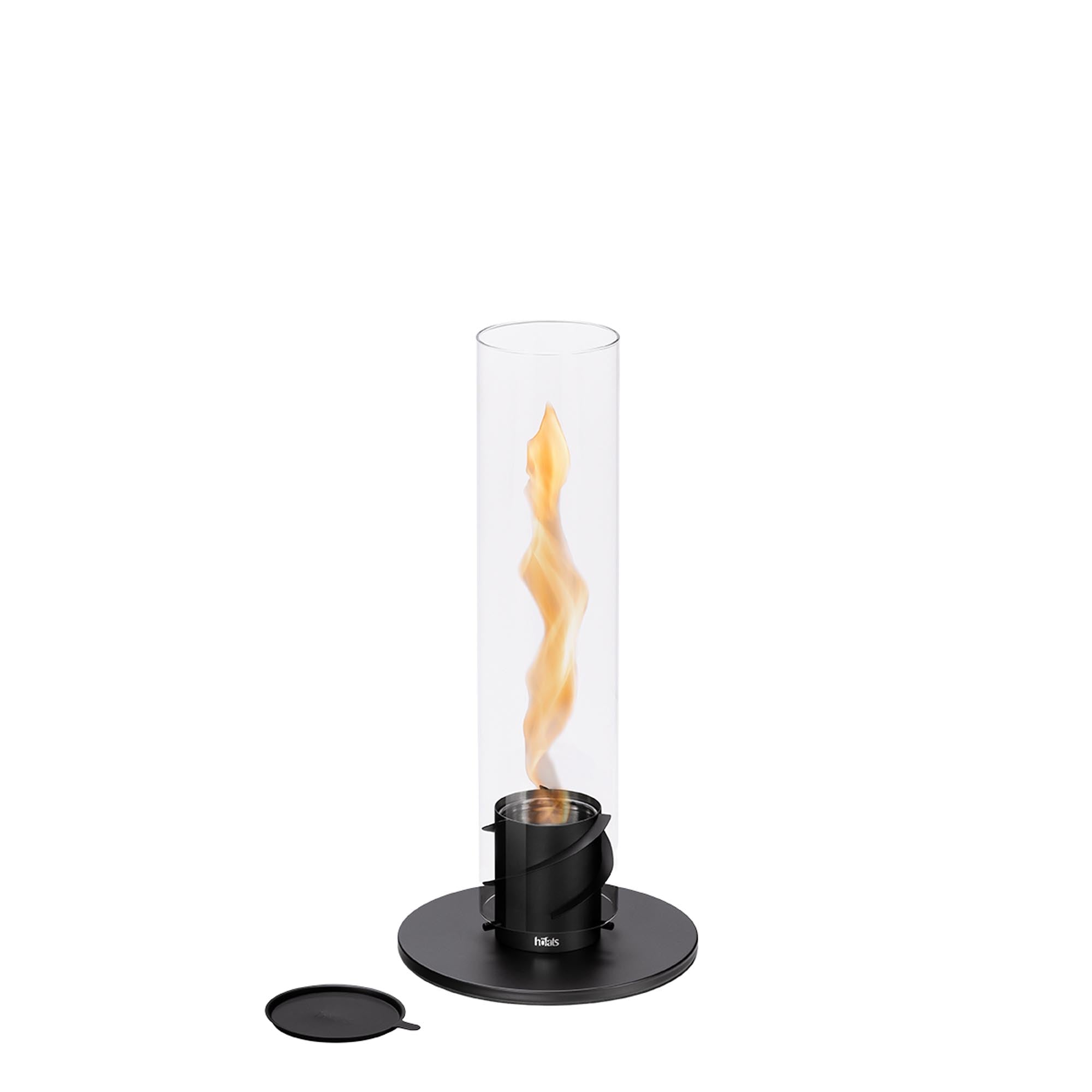 Moderne Fackel SPIN von Höfats, ideal für stimmungsvolle Abende im Freien, vereint elegantes Design mit sanfter Beleuchtung.