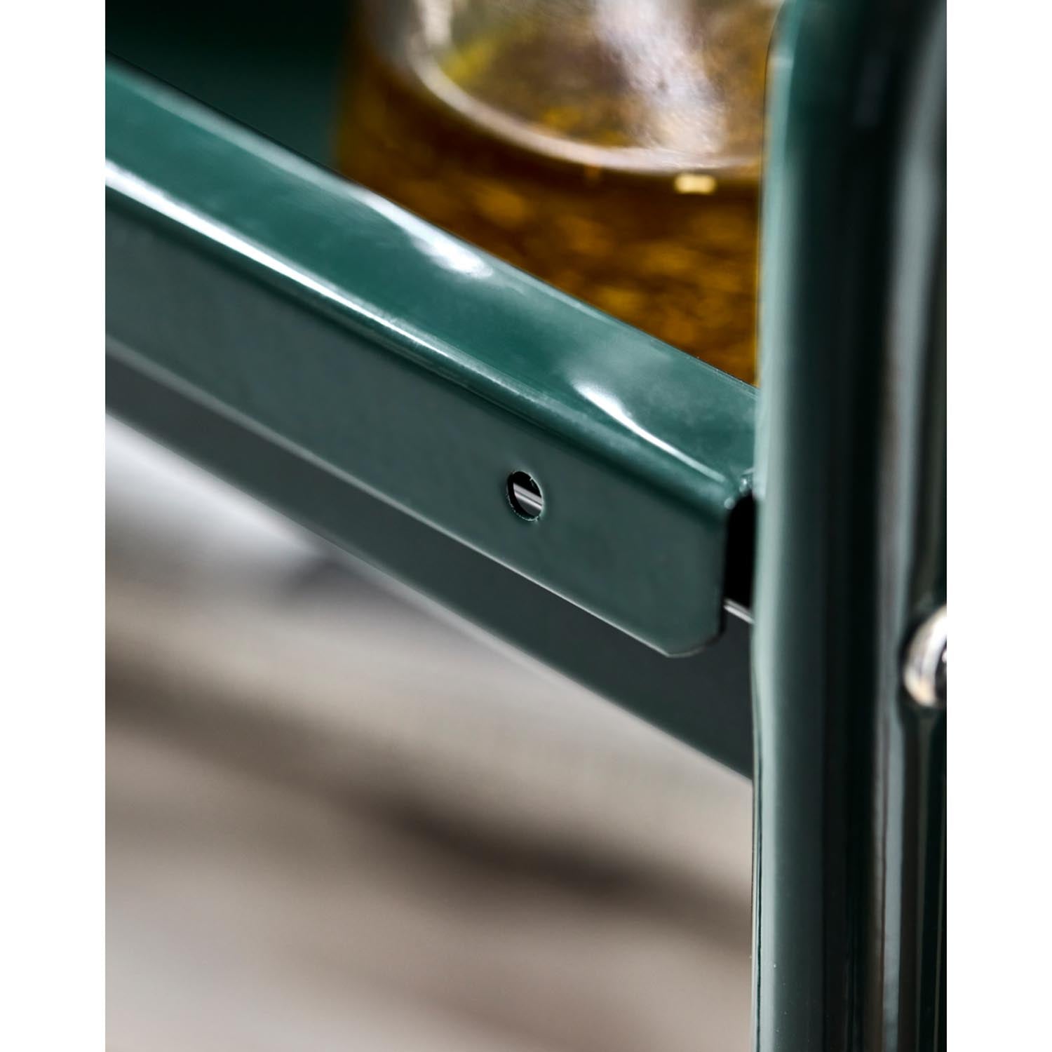 Eleganter dunkelgrüner Trolley von House Doctor, perfekt für flexible Aufbewahrung und stilvolle Organisation in Ihrem Zuhause.