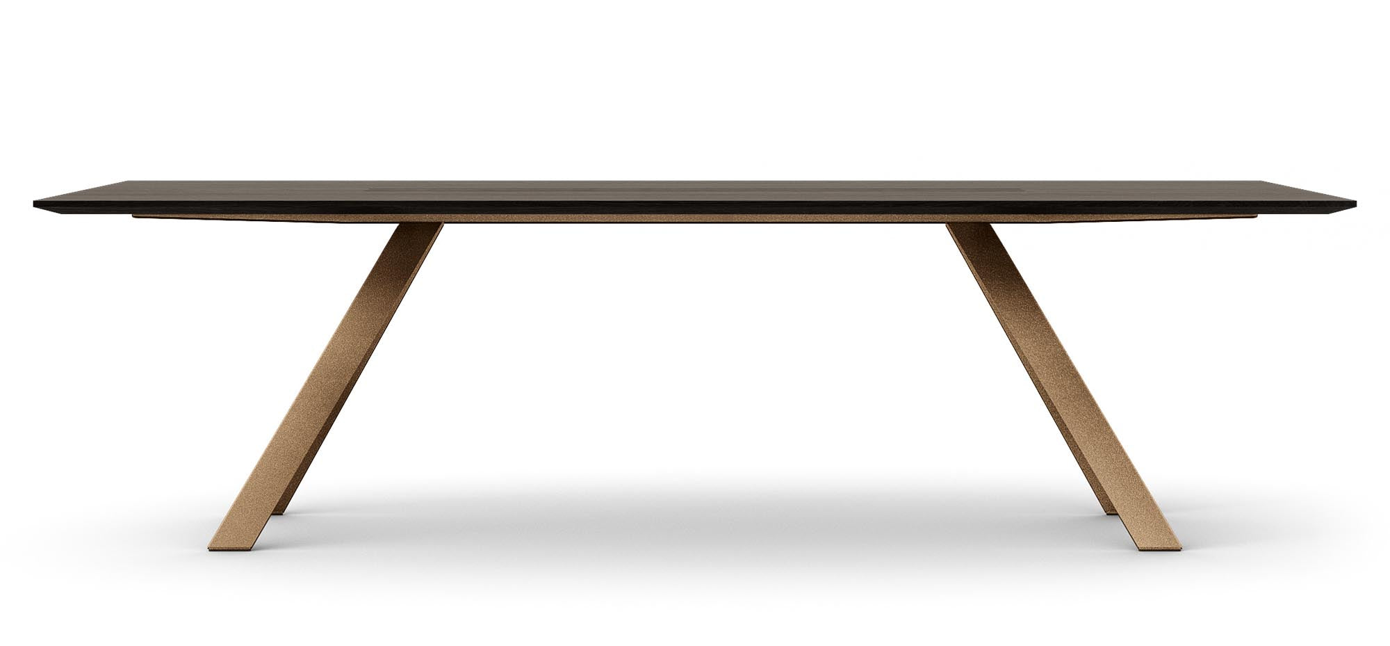 Stylischer Esstisch Airblade in edlem Bronze-Finish von Mobimex, ideal für zeitgemäße Wohn- und Esszimmergestaltung.