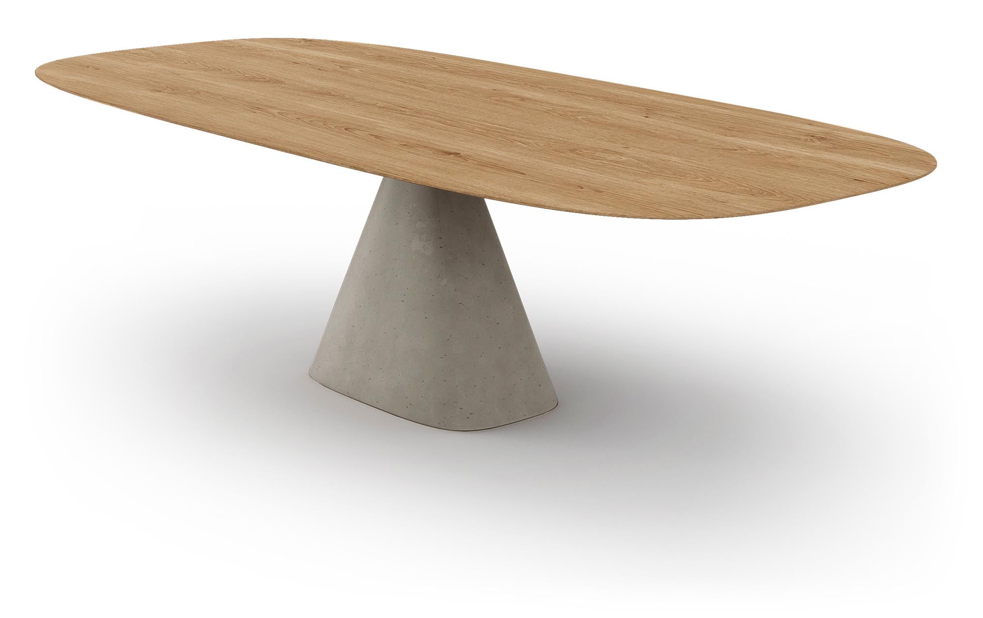 Entdecken Sie den ovalen Tisch Bridge in Creme von Mobimex – ein stilvolles Möbelstück, das Funktionalität und Design vereint.