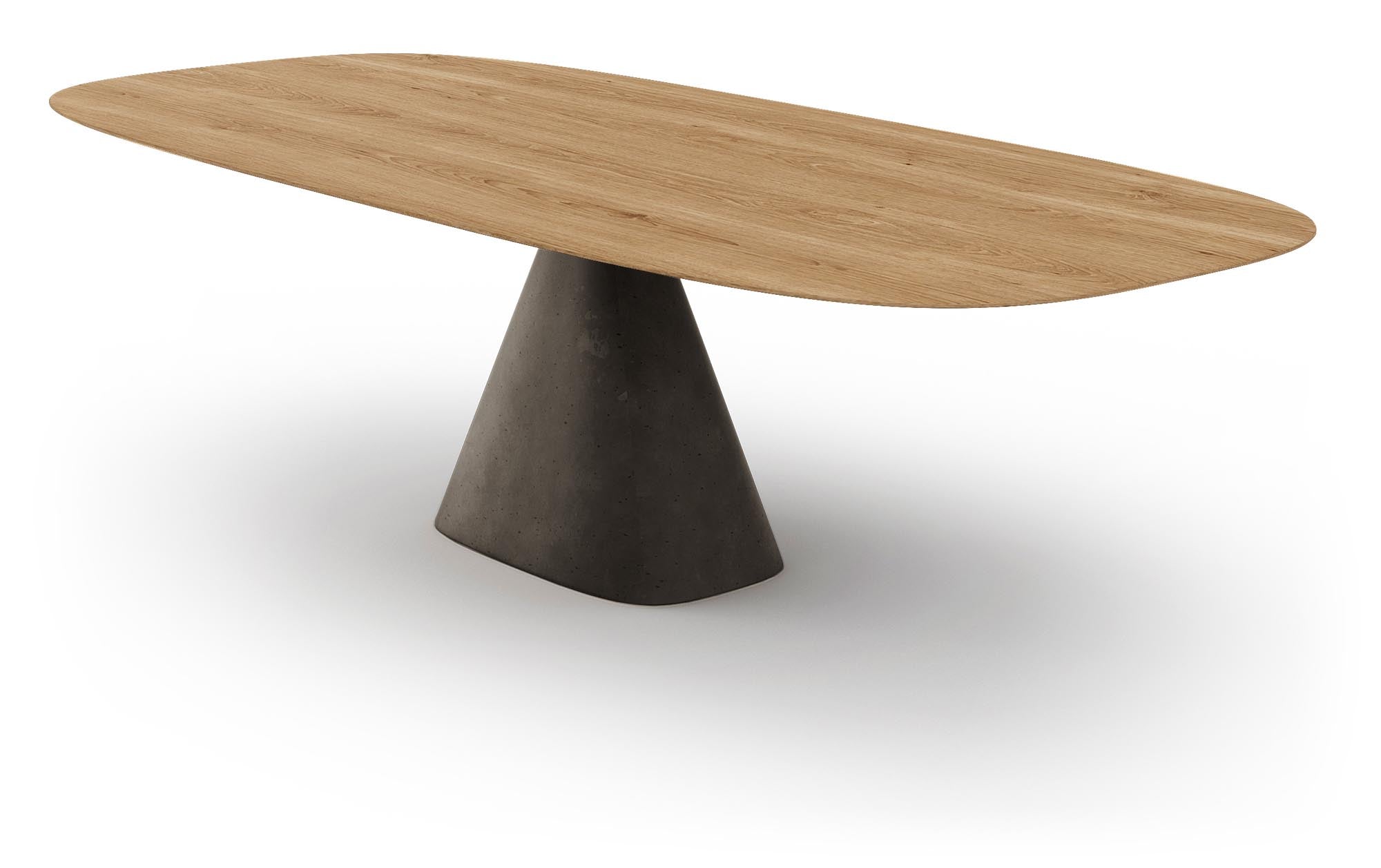 Eleganter ovaler Esstisch Bridge in Anthrazit von Mobimex, ideal für stilvolle Esszimmer und gesellige Runden.