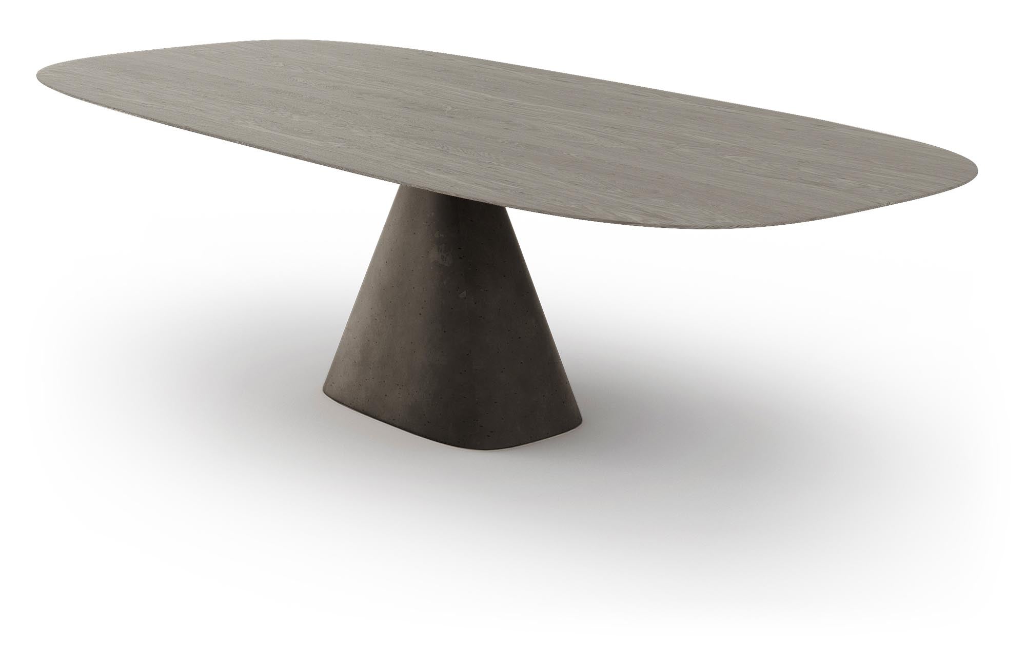 Eleganter ovaler Esstisch Bridge in Anthrazit von Mobimex, ideal für gemütliche Essbereiche, vereint Funktionalität und modernes Design.