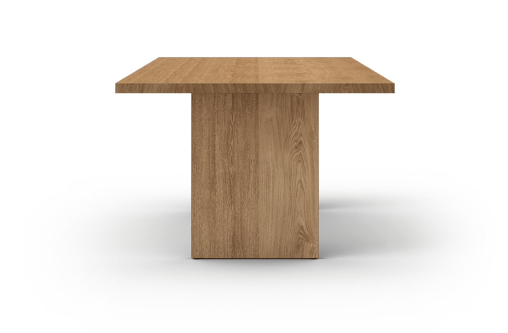 Eleganter Flank Massivholztisch von Mobimex, ideal für gesellige Runden. Hochwertige Verarbeitung und zeitloses Design in natürlicher Holzfarbe.