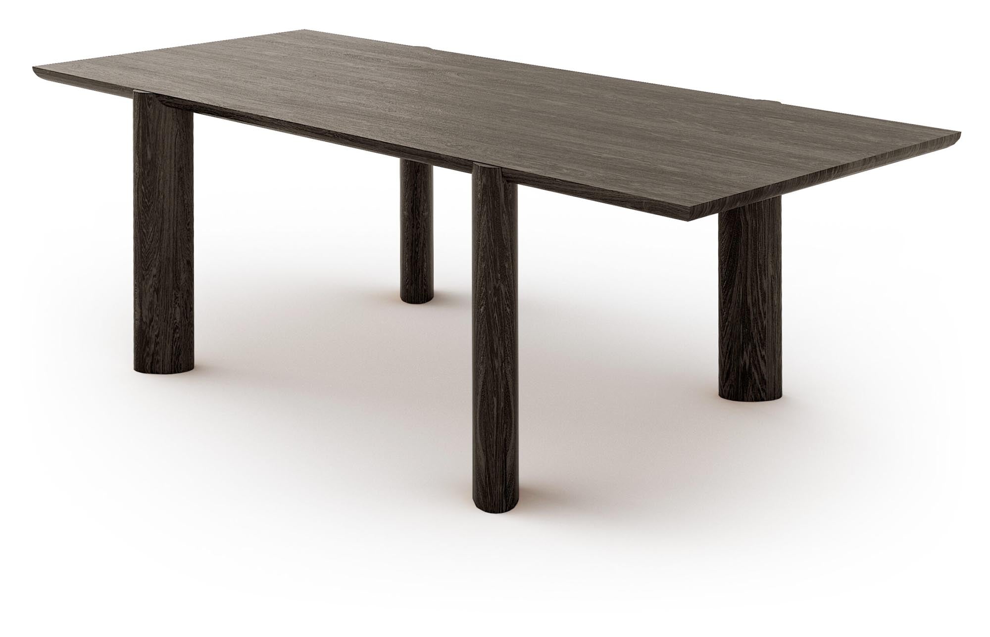 Moderner Calder Massivholztisch von Mobimex, aus hochwertigem Massivholz, ideal für einladende Esszimmer und gesellige Runden.