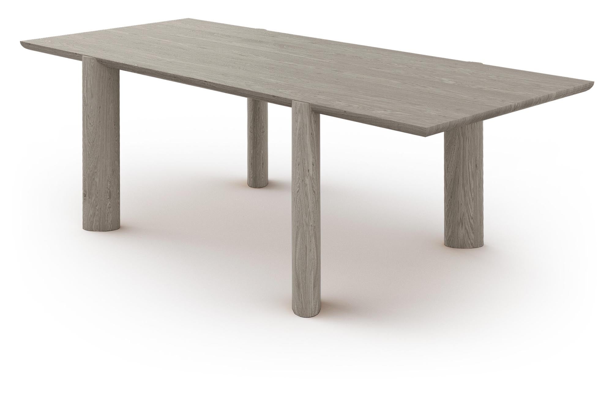 Der Calder Massivholztisch von Mobimex vereint rustikale Eleganz und Funktionalität, ideal für gesellige Essmomente in jedem Zuhause.